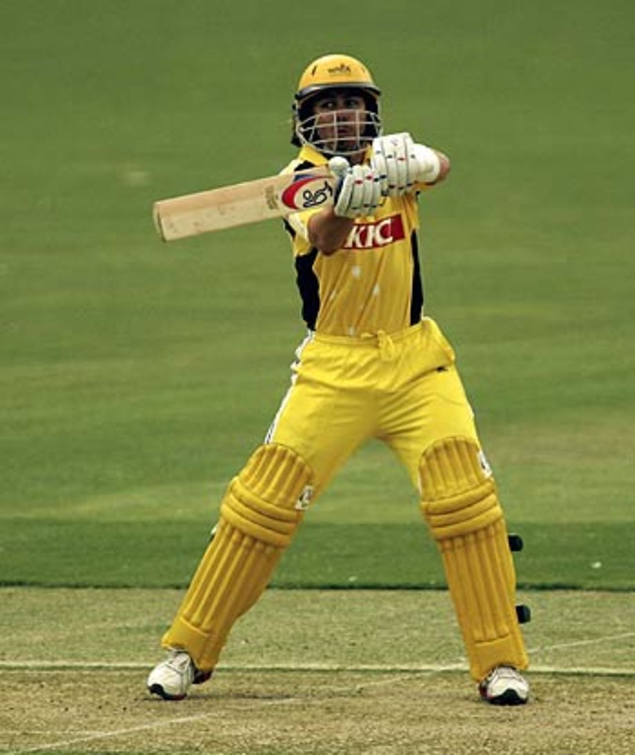 Ryan Campbell launches into one of his two sixes, South Australia v Western Australia, Australian Twenty20 Competition, Group A, Adelaide, January 10, 2006