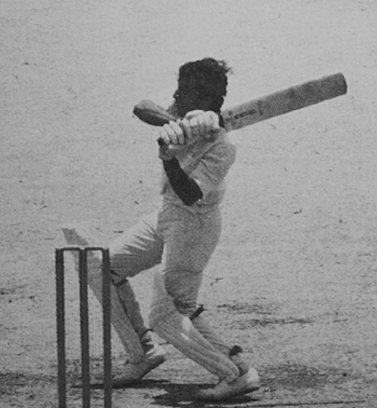 Sunil Gavaskar hooks on his way to 117 not out, West Indies v India, Barbados, 1970-71