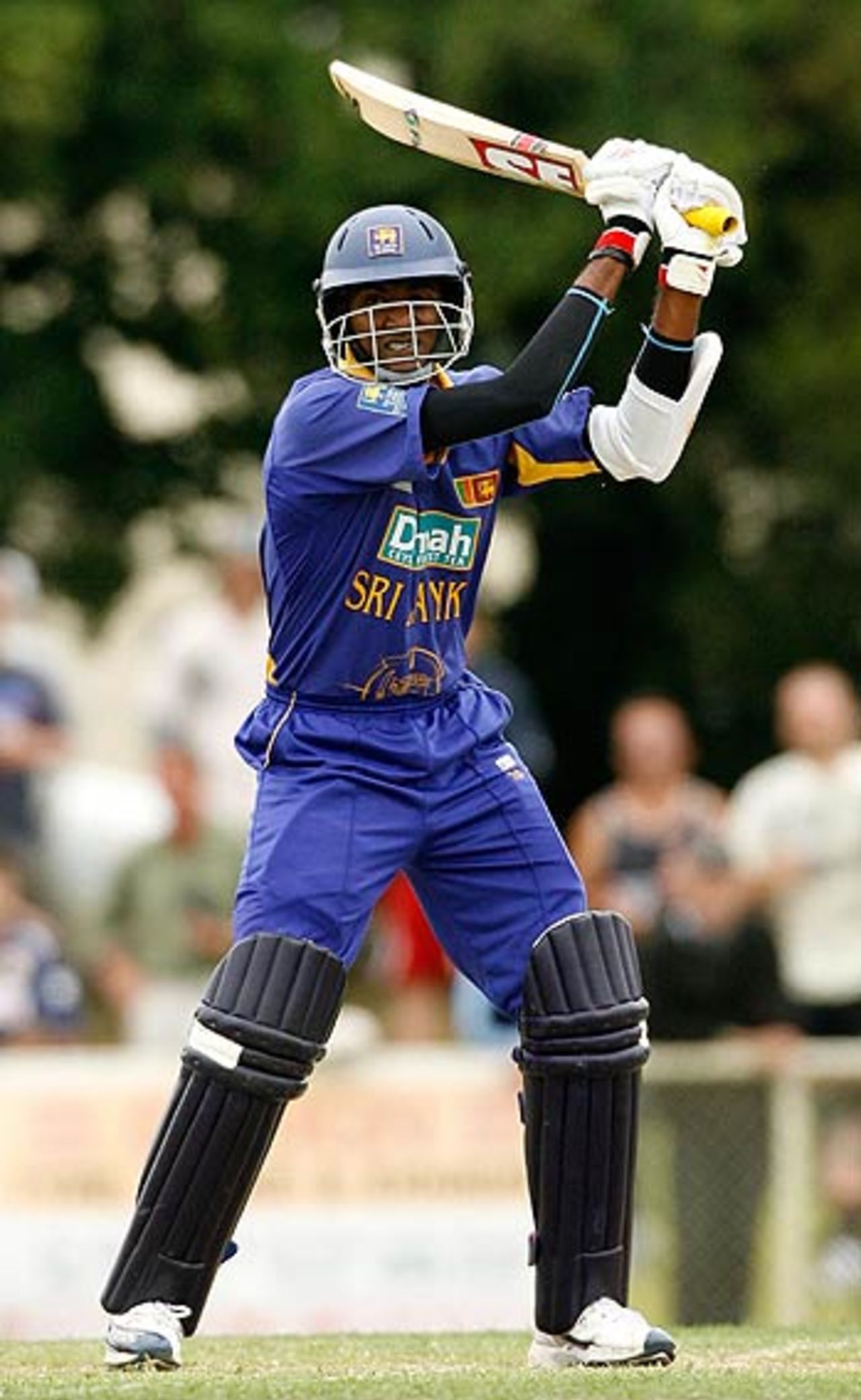 Farveez Maharoof plays a square cut, Victoria v Sri Lankans, Central Reserve, Melbourne, 2005-06