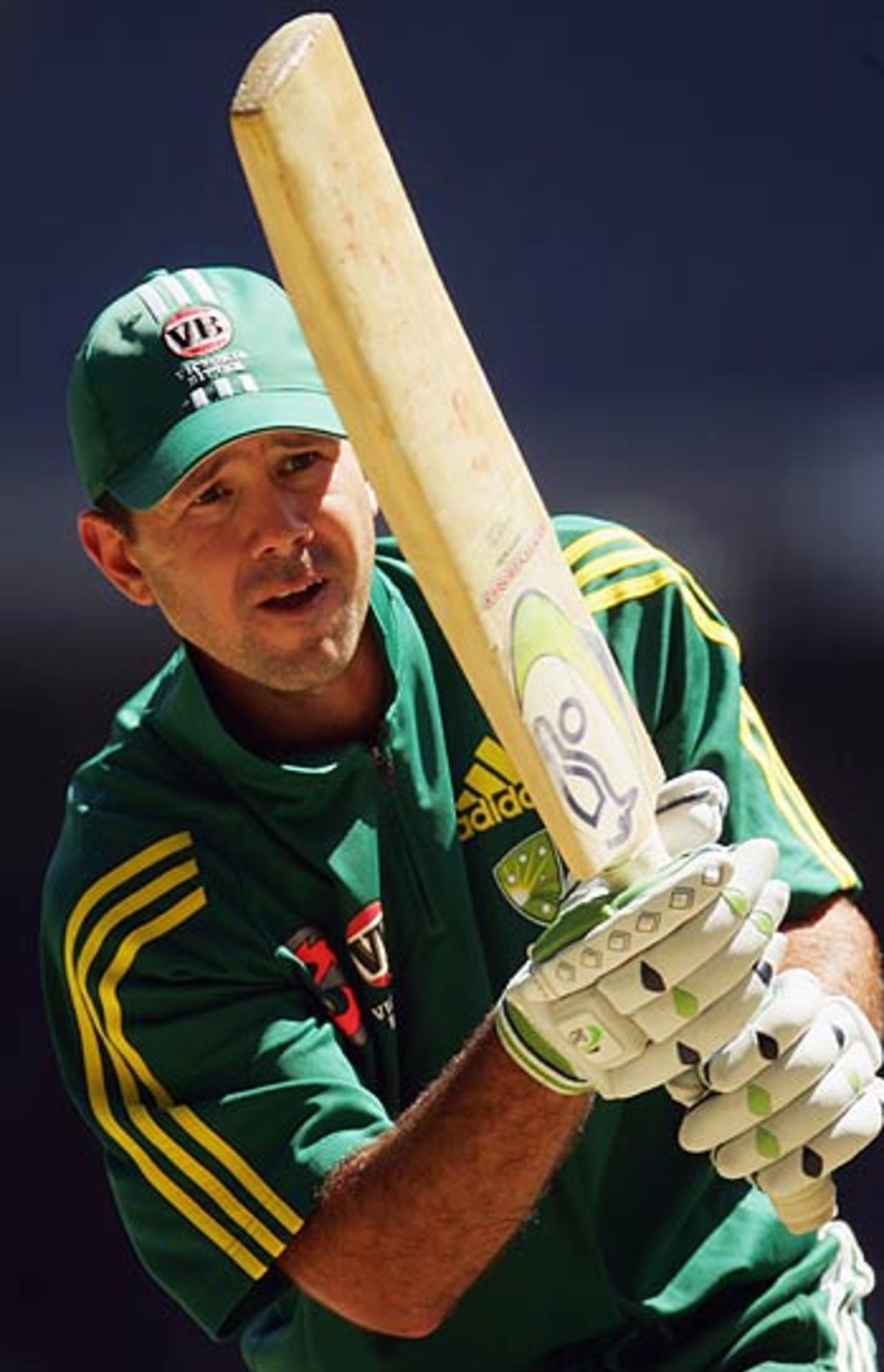 Ricky Ponting bats at the Telstra Dome, Melbourne, January 12, 2006