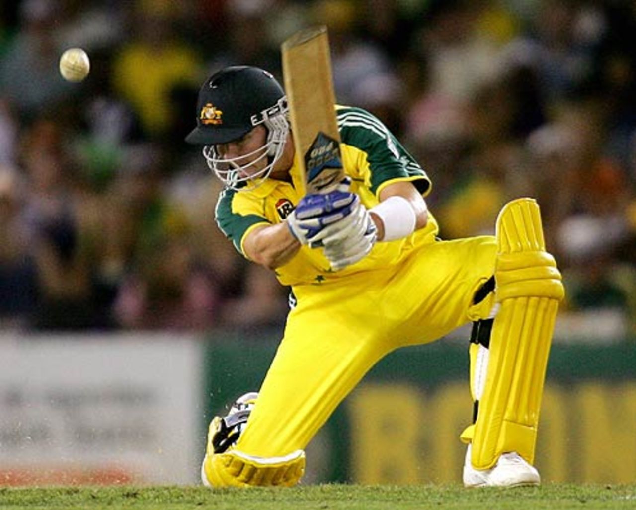Michael Clarke's unbeaten 45 took Australia past 300, Australia v Sri Lanka, VB Series, Docklands Stadium, Melbourne, January 13, 2006