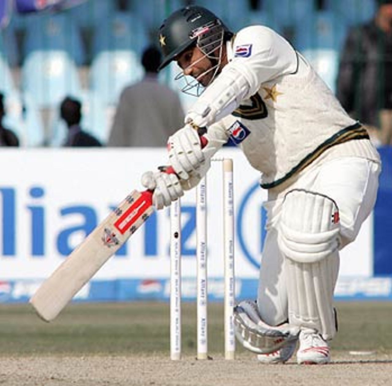 Mohammad Yousuf progressed to 95 not-out on the first day, Pakistan v India, 1st Test, Lahore, 1st day, January 13, 2005