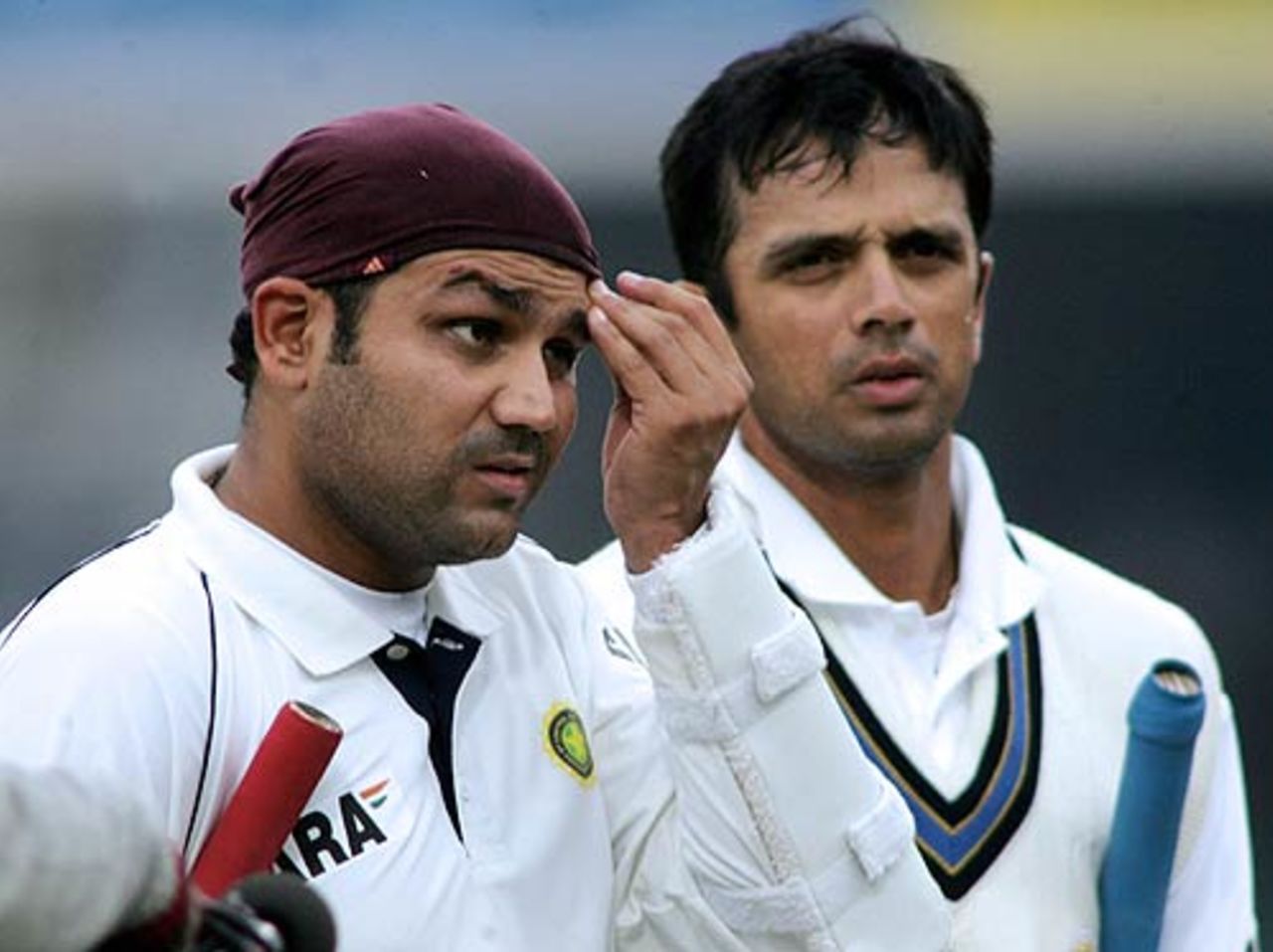 Virender Sehwag and Rahul Dravid took India to 65 without loss, India v Pakistan, 1st Test, Lahore, 2nd day, January 14, 2006