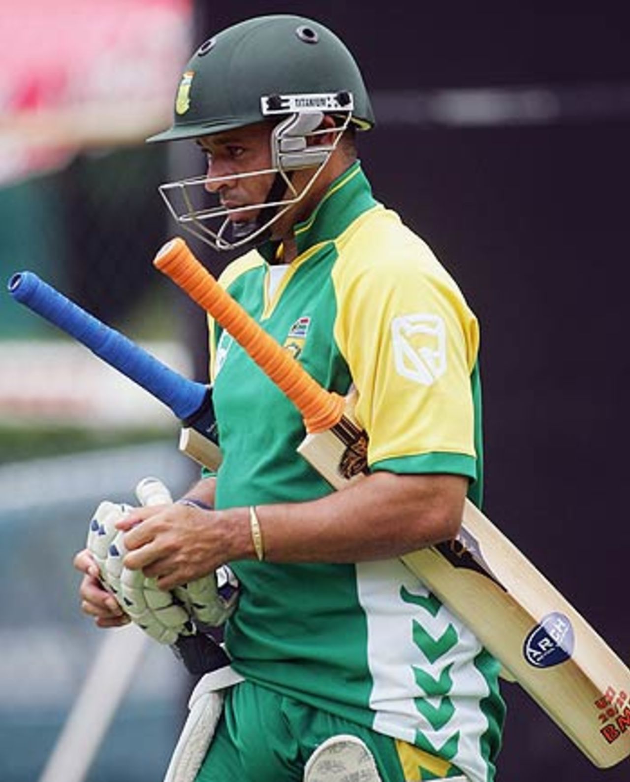 Ashwell Prince waits his turn at the nets, Brisbane, January 16, 2006
