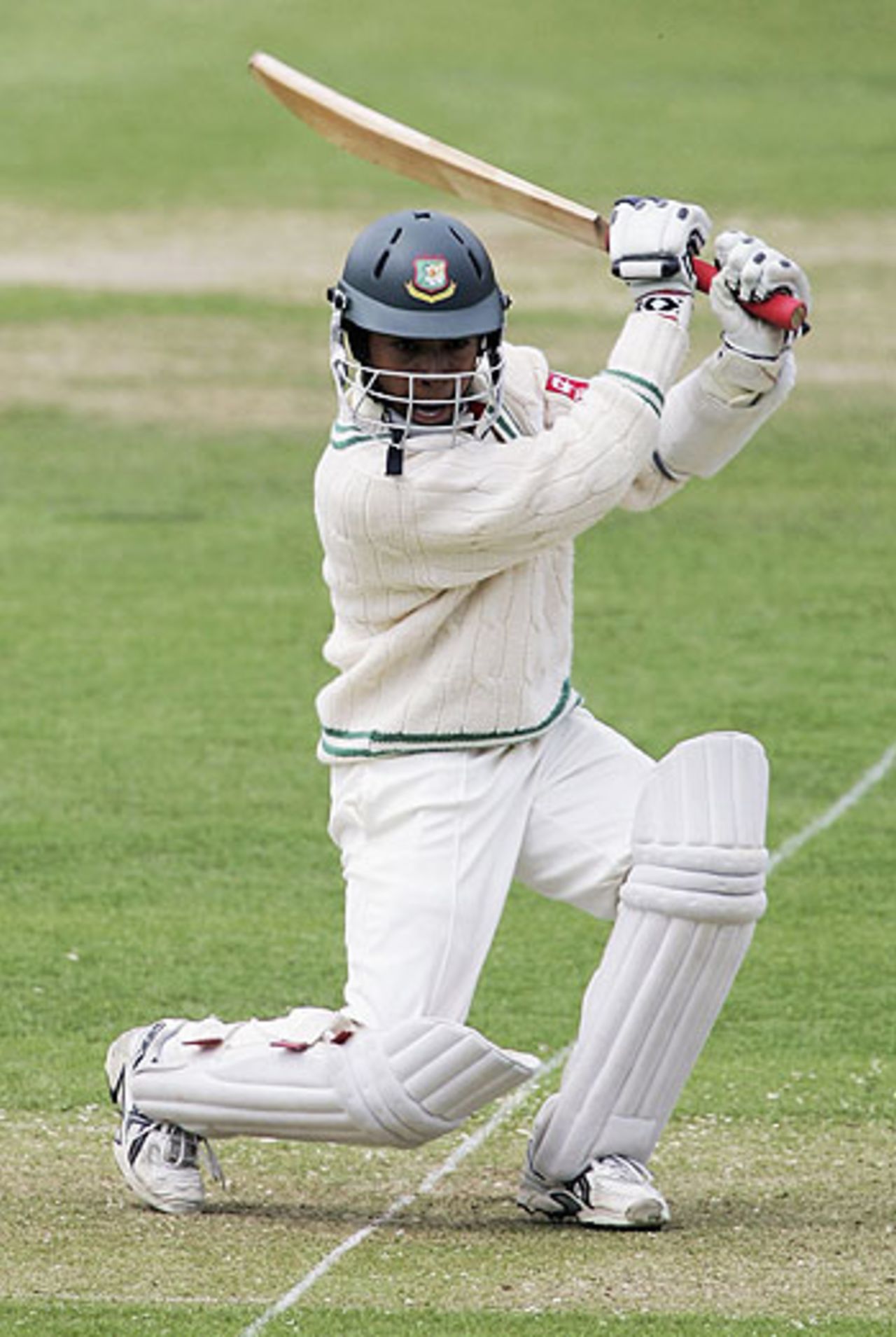 Mushfiqur Rahim drives through the covers, England v Bangladesh, Lord's, May 2005
