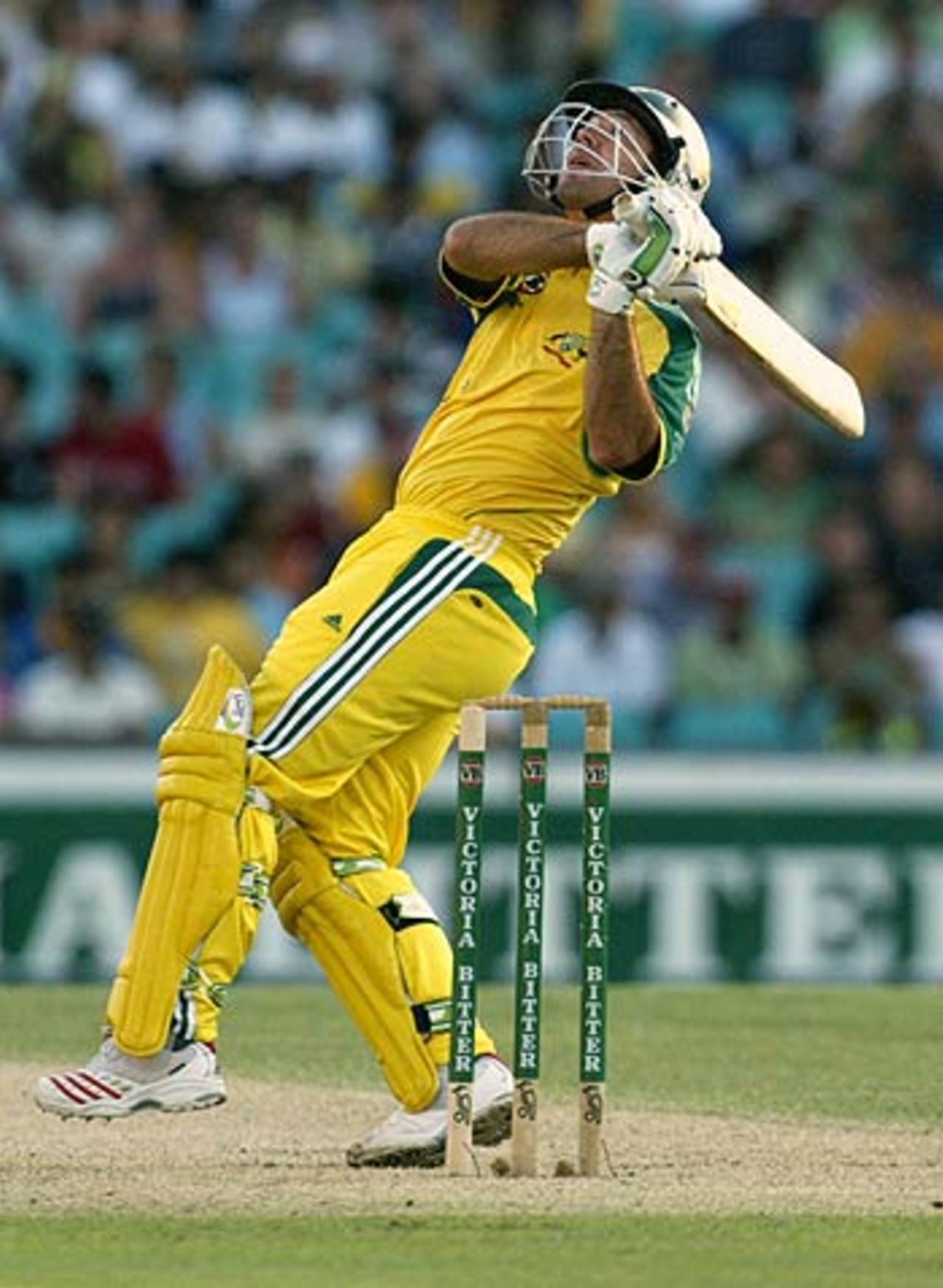 Ricky Ponting top edges a pull for four, Australia v Sri Lanka, VB Series, Sydney, January 22, 2006