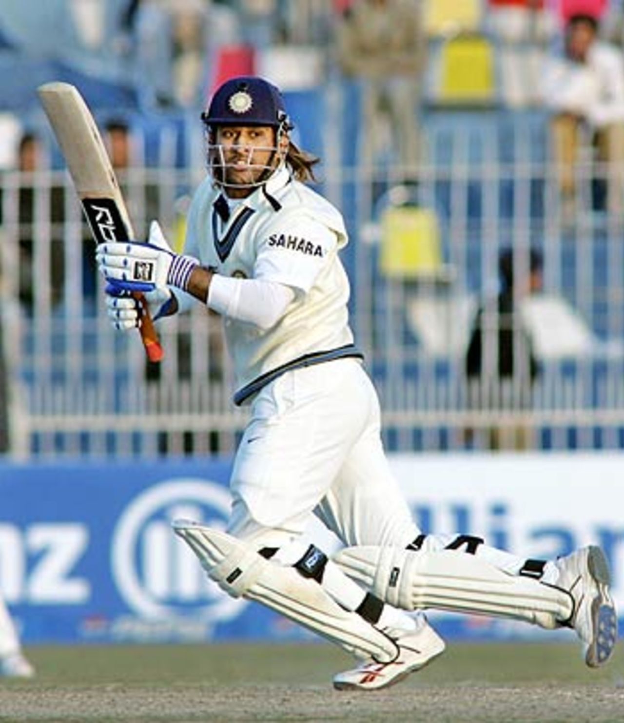 Mahendra Singh Dhoni during his maiden Test hundred, Pakistan v India, 2nd Test, 3rd day, Faisalabad, January 23, 2006
