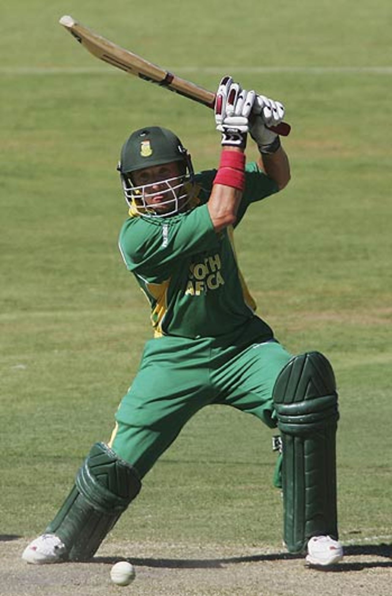 Boeta Dippenaar drives through the off side, South Africa v Sri Lanka, 6th match, VB Series, Adelaide, January 24, 2006