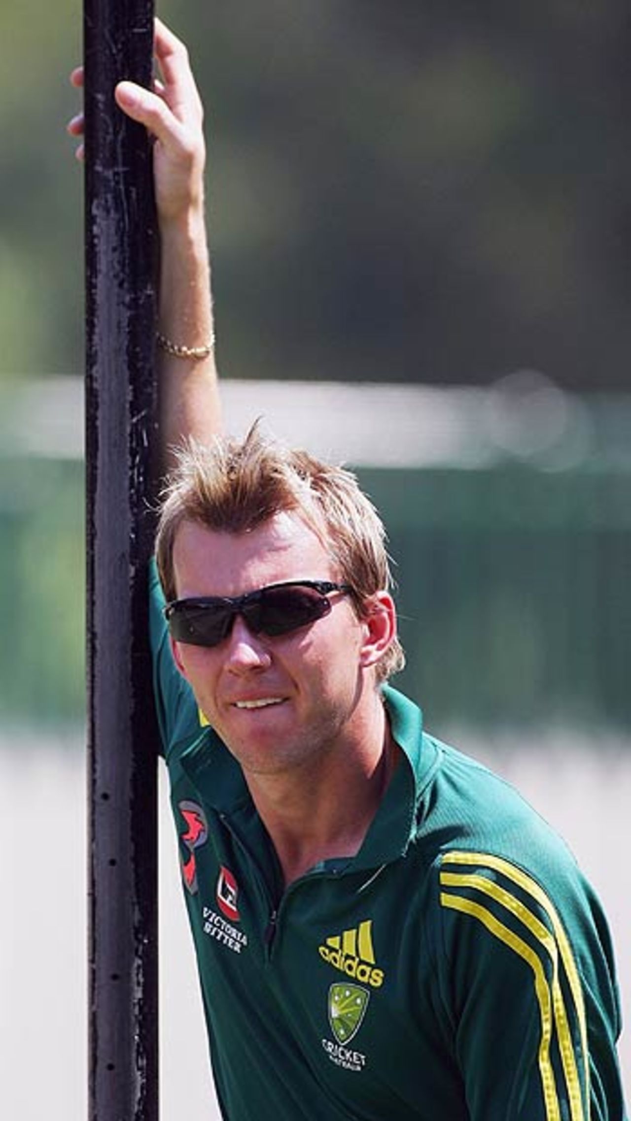 Brett Lee takes a moment for the camera, Adelaide, January 25, 2006
