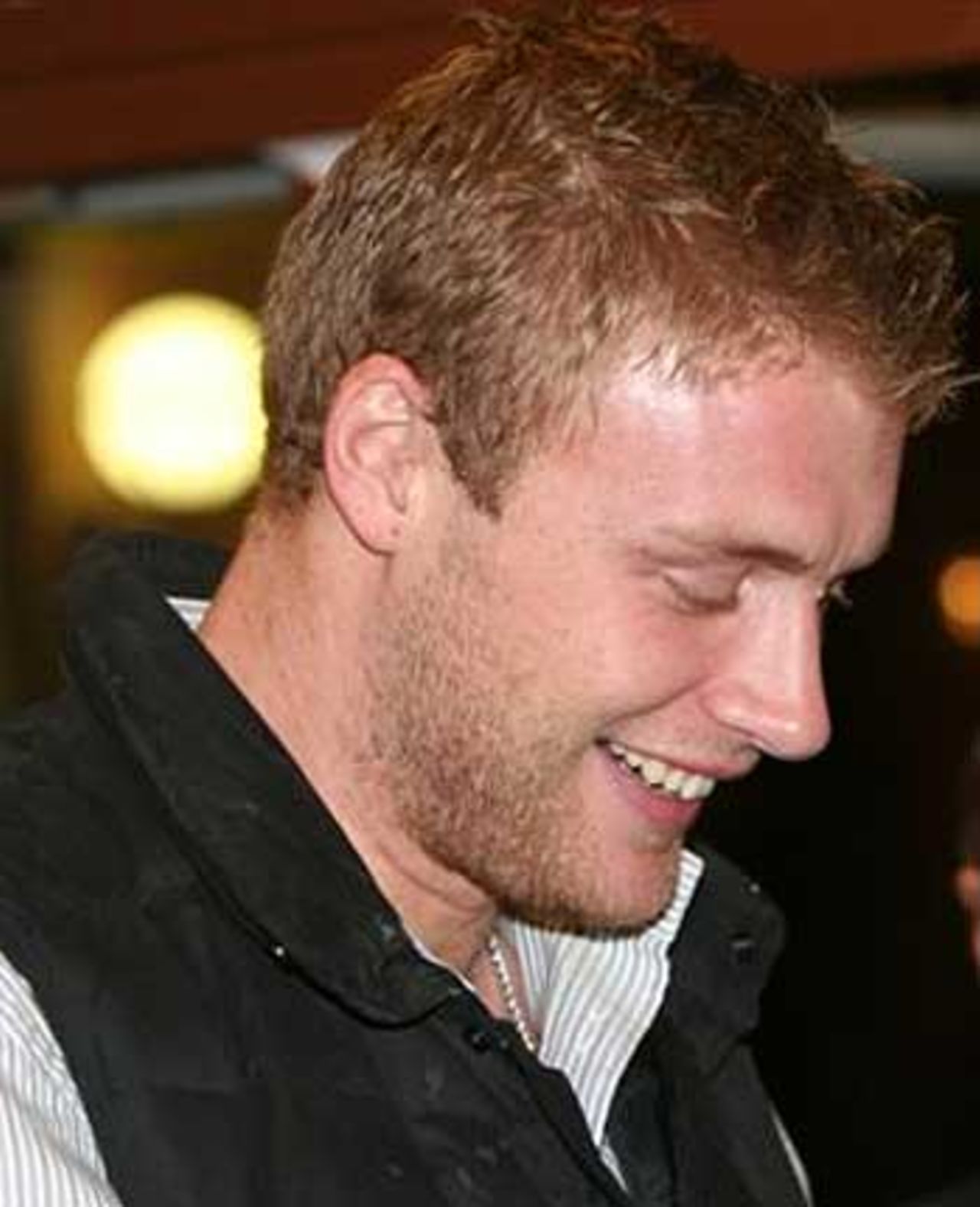 Andrew Flintoff attends Gary Yates' benefit evening at Stockport Grammar School