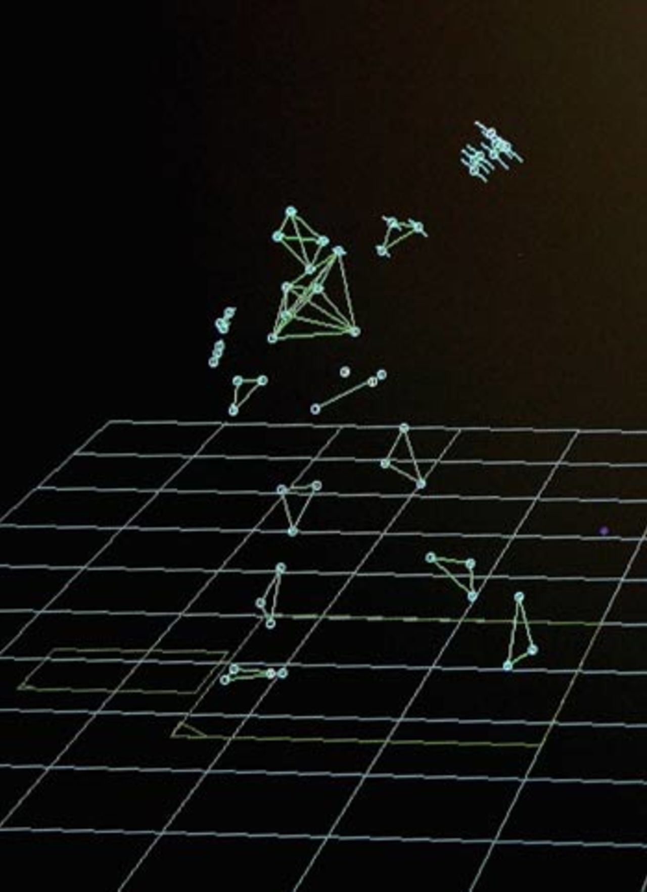 A computer-generated image of Johan Botha's bowling action, University of Western Australia, Perth, February 1, 2006