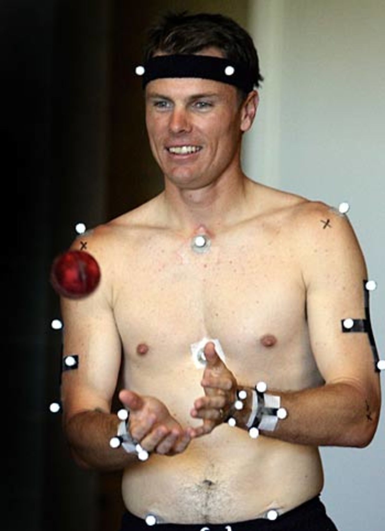 Johan Botha is at the University of Western Australia undergoing analysis on his bowling action, Perth, February 1, 2006