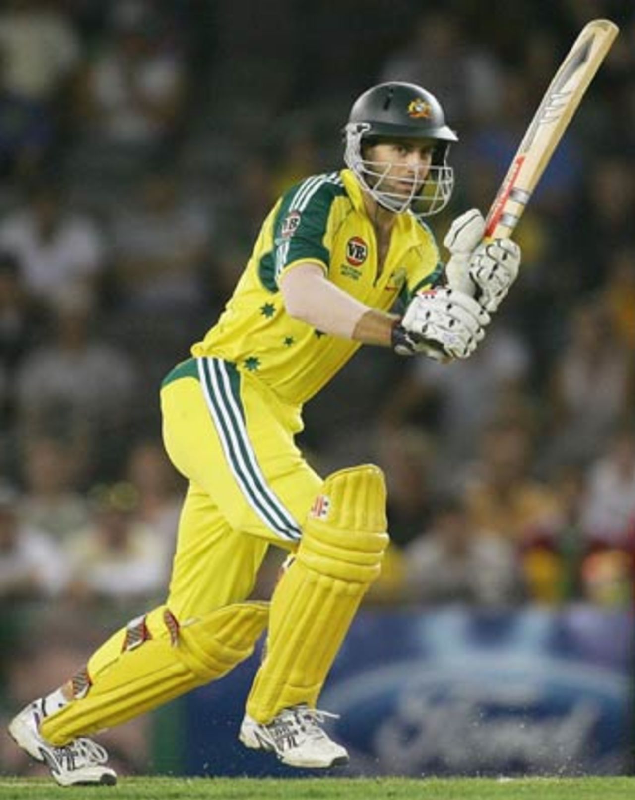 Simon Katich drives on his way to 25, Australia v South Africa, VB Series, Melbourne, February 3, 2006
