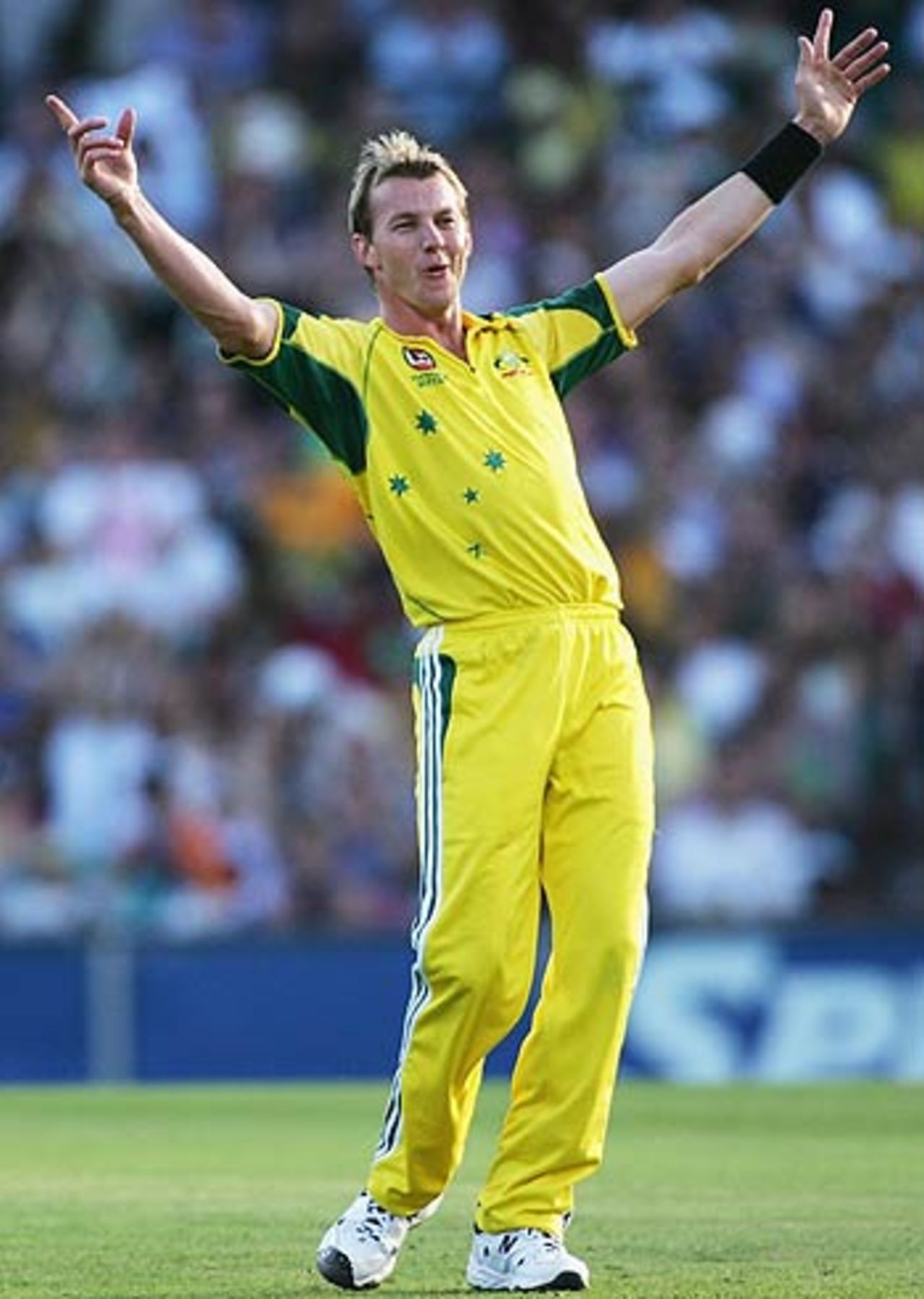 Brett Lee loves the wicket of Graeme Smith, Australia v South Africa, VB Series, Sydney, February 5, 2006