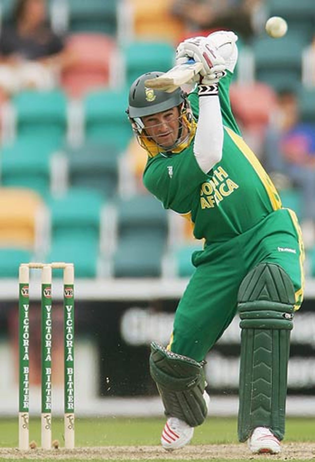 Mark Boucher drives during his innings of 24, South Africa v Sri Lanka, VB Series, Hobart, February 7, 2006