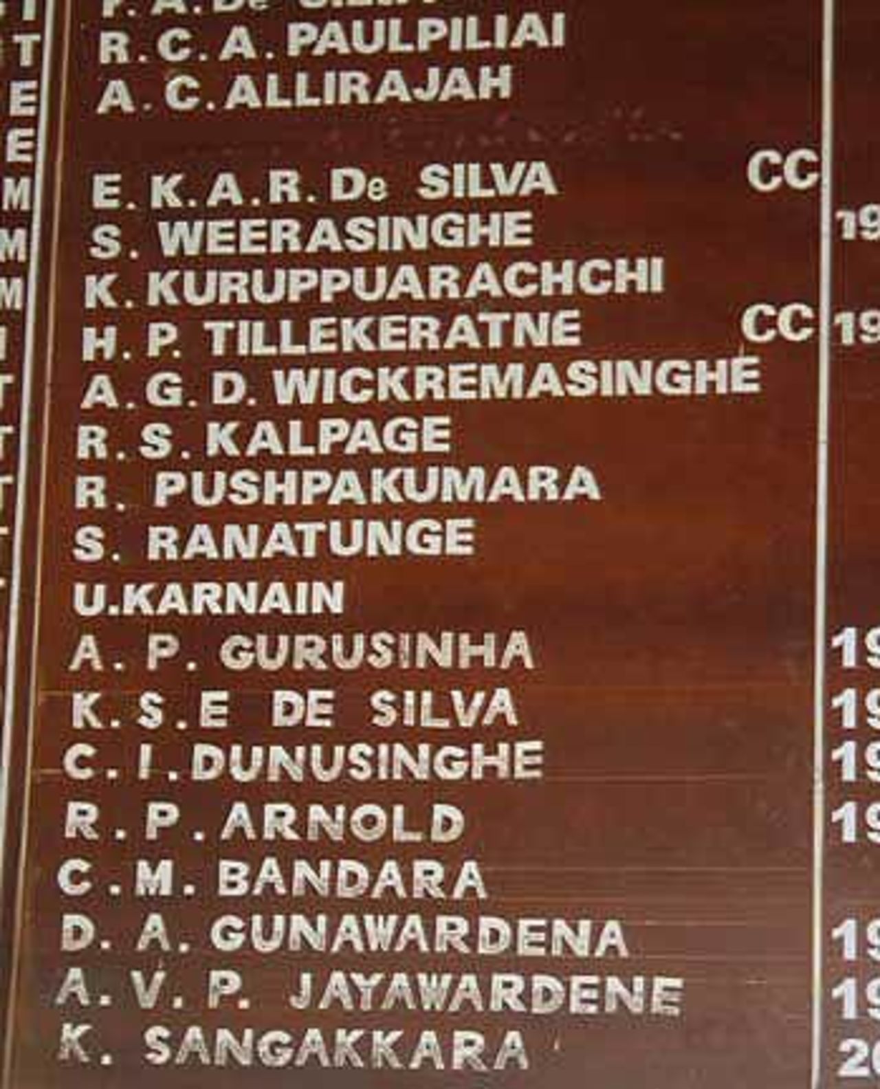 The name game: Nondescript's club has produced many Test players, Colombo, February 8, 2006