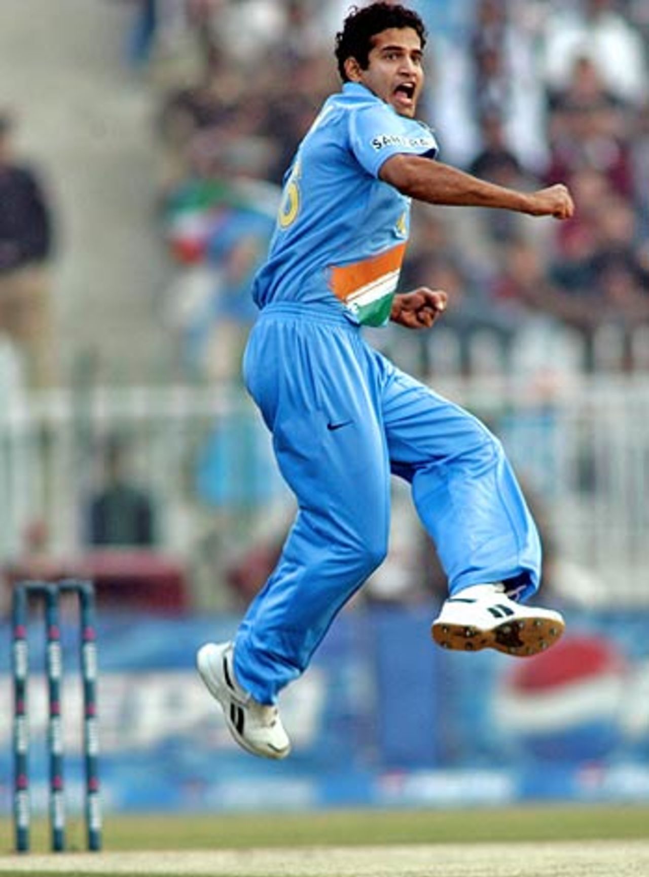 Irfan Pathan got the early breakthrough getting rid of Salman Butt, Pakistan v India, 2nd ODI, Rawalpindi, February 11 2006