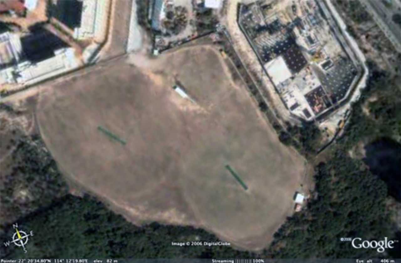 Satellite image of the Po Kong Village Road ground, Hong Kong. Elevation 406m. Courtesy Google Earth.