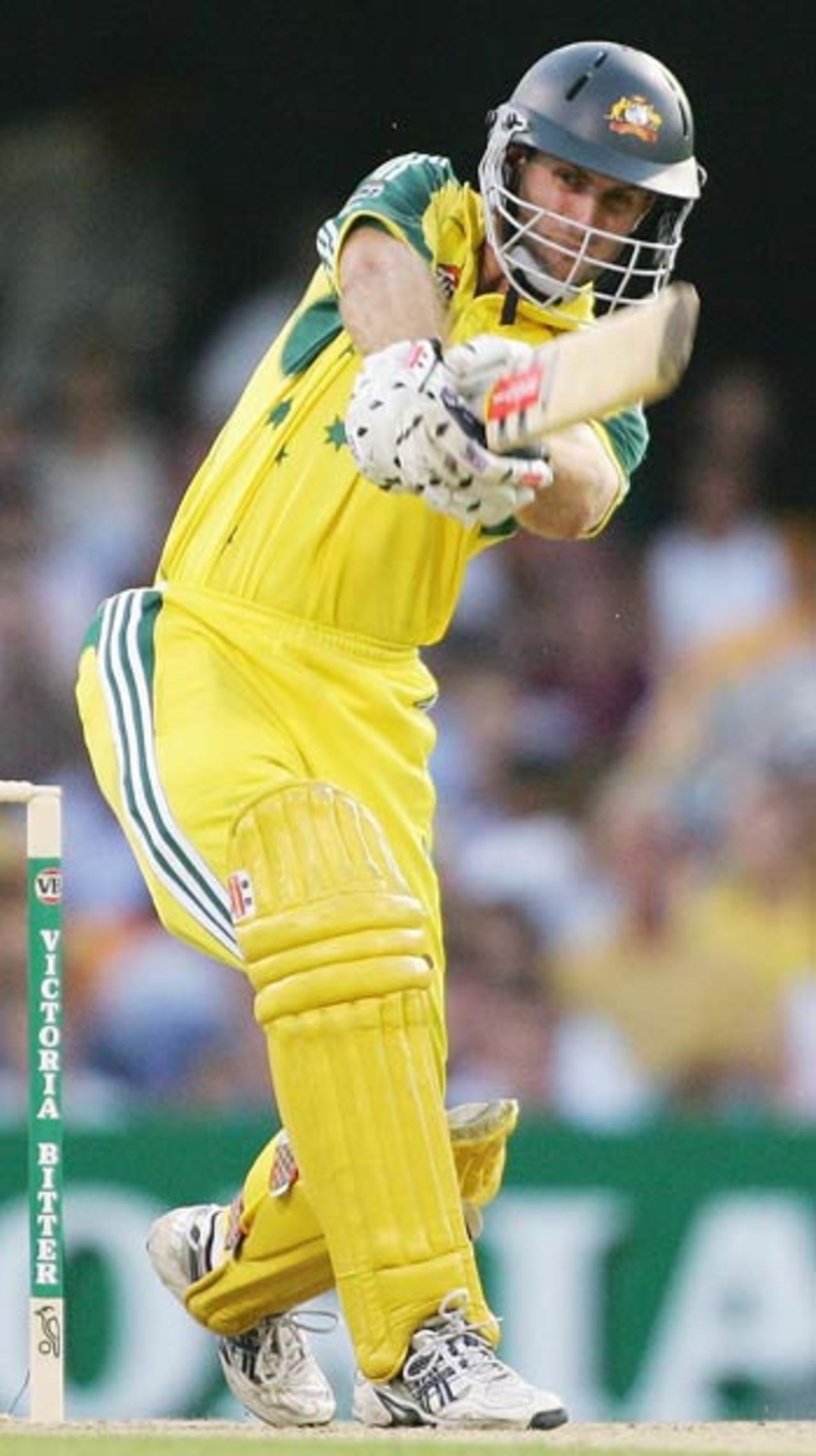 Simon Katich clips one on the leg side, Australia v Sri Lanka, VB Series, 3rd Final, Brisbane, February 14, 2006