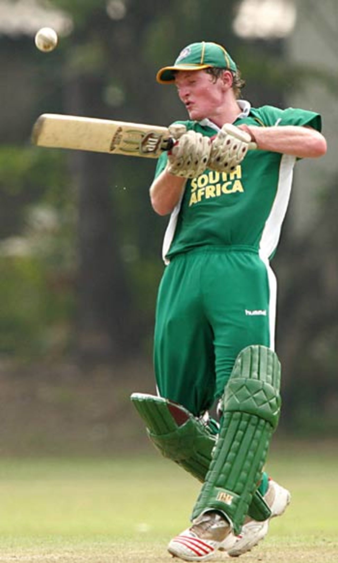 Pieter Daneel hits out for South Africa, South Africa U-19s v Scotland U-19s, Plate Championship quarter-finals, Under-19 World Cup, Sri Lanka, February 14, 2006
