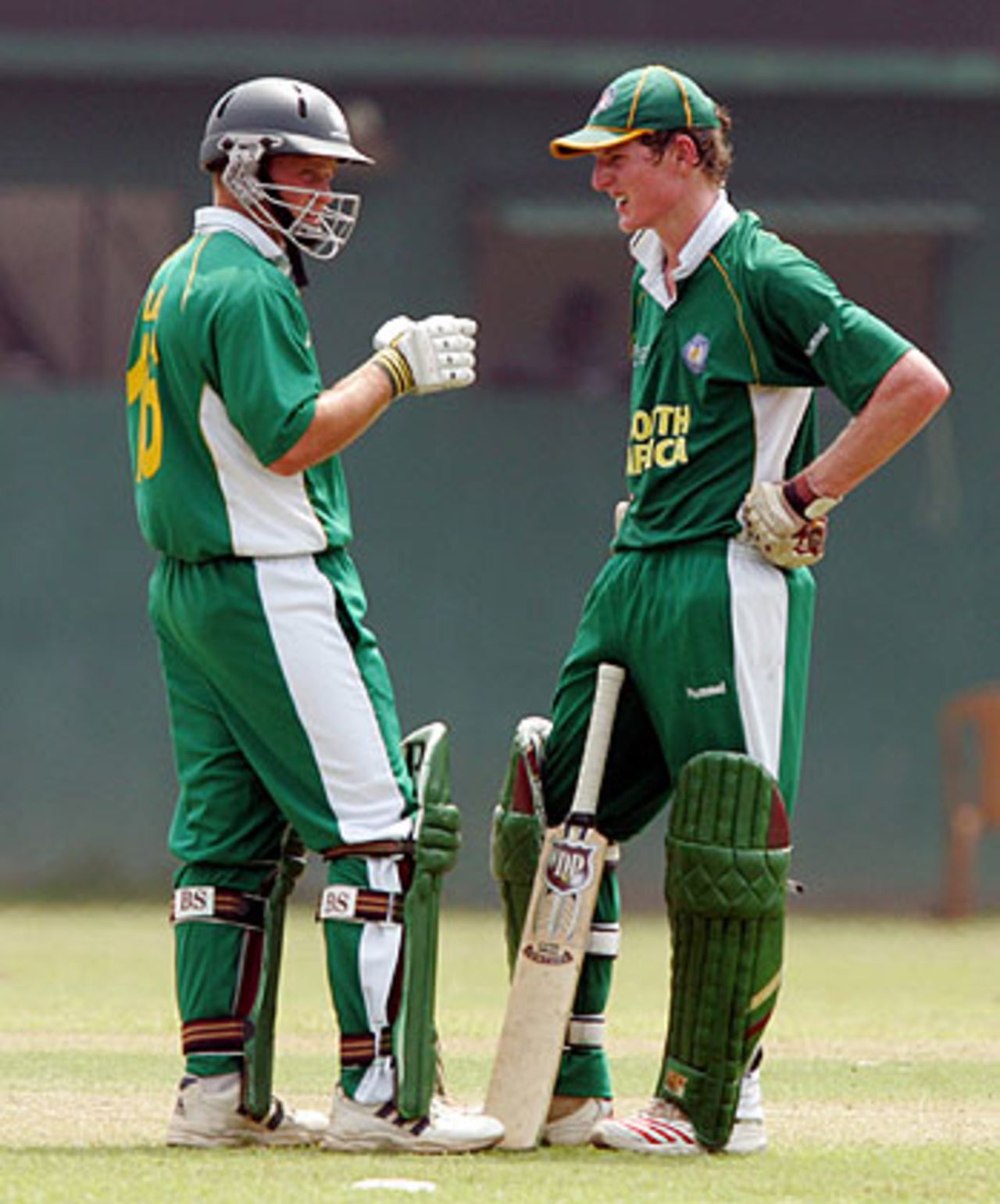Pieter Daneel and Richard Levi of South Africa Under-19s, February 14, 2005