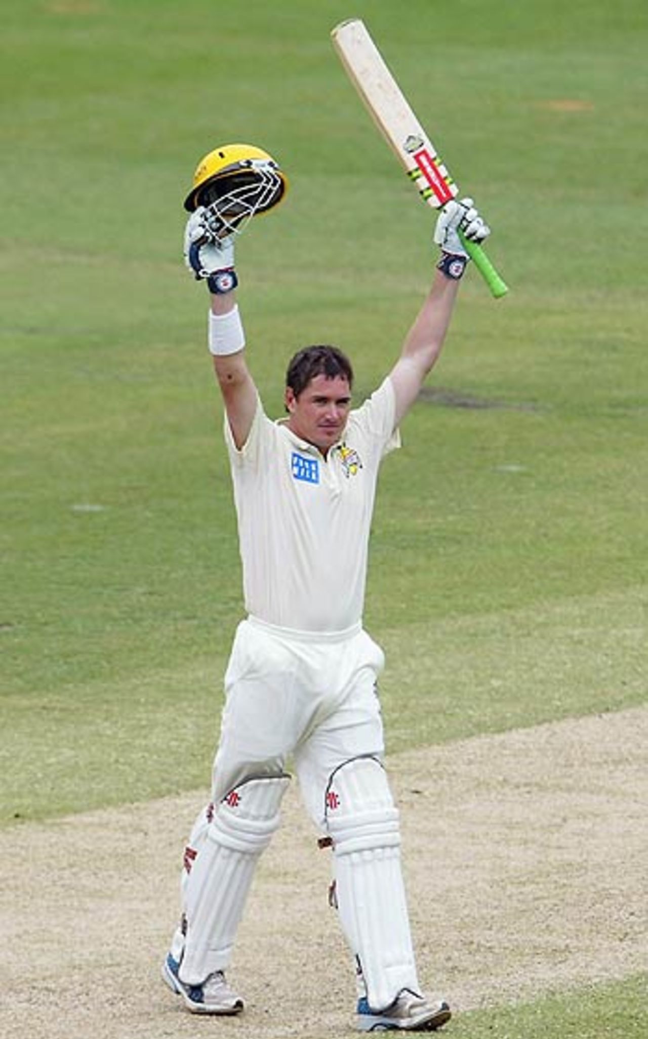 Marcus North celebrates his hundred on day two, New South Wales v Western Australia, Pura Cup, Sydney Cricket Ground, February 15, 2006