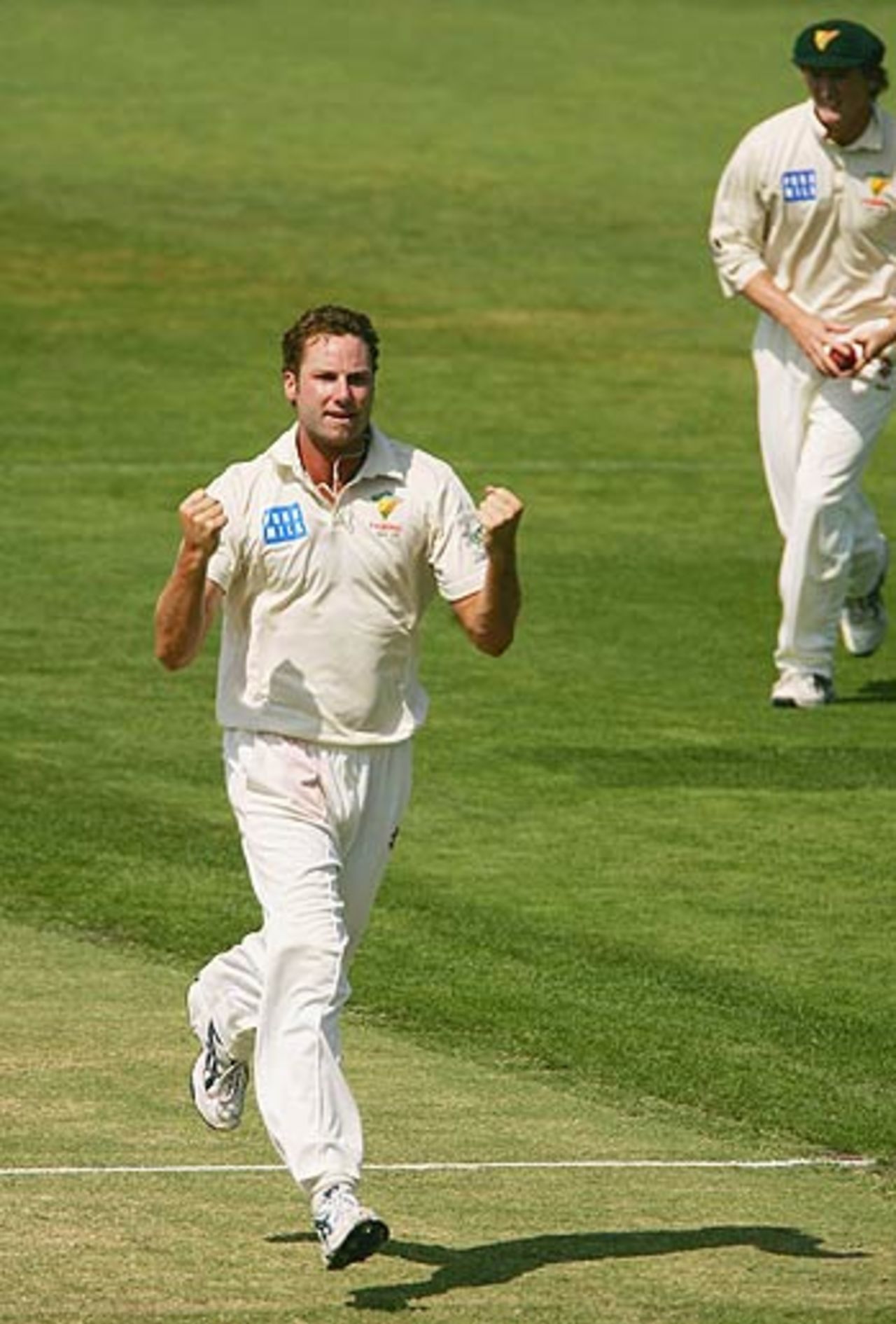 Adam Griffith took 5 for 79 in the second innings against Victoria, Victoria v Tasmania, 4th day, Pura Cup, Junction Oval, Melbourne, February 16, 2006