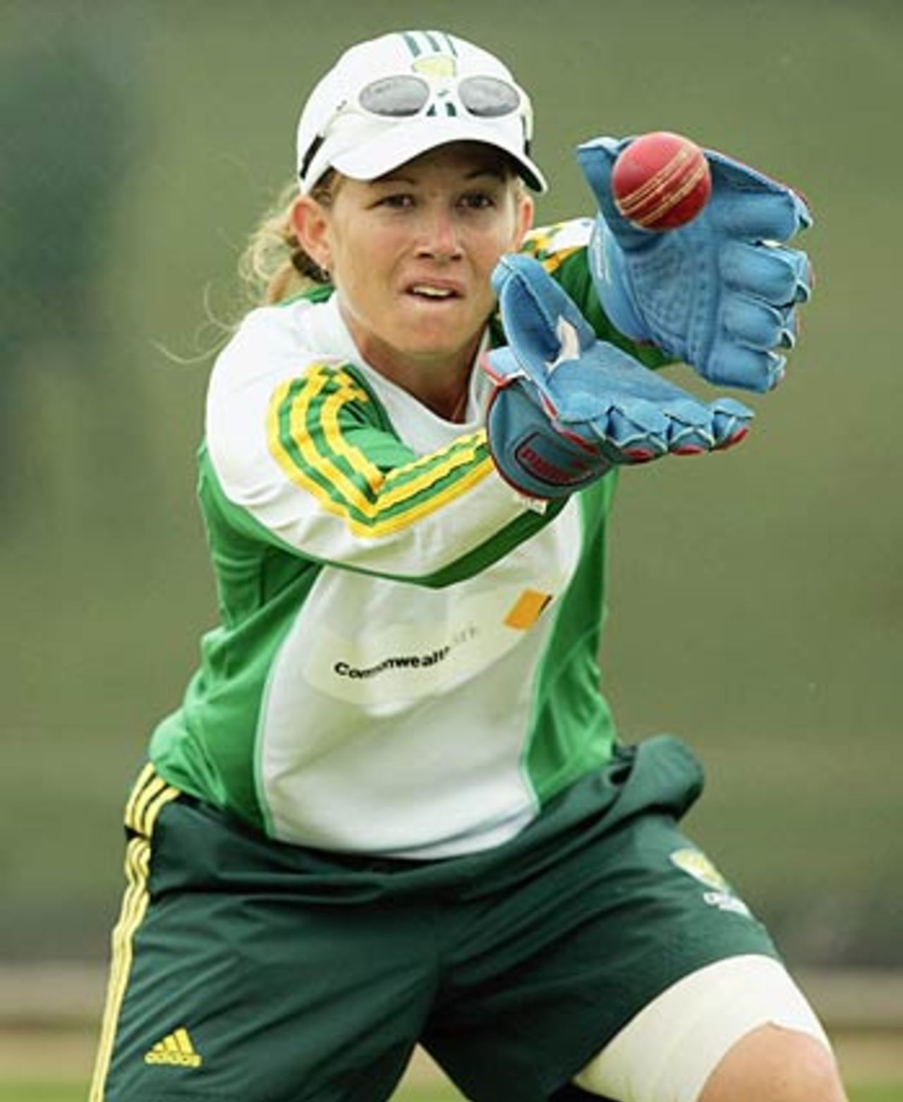 Jodie Purves at a practice session before the first Test against India, Adelaide Oval, February 17 2006