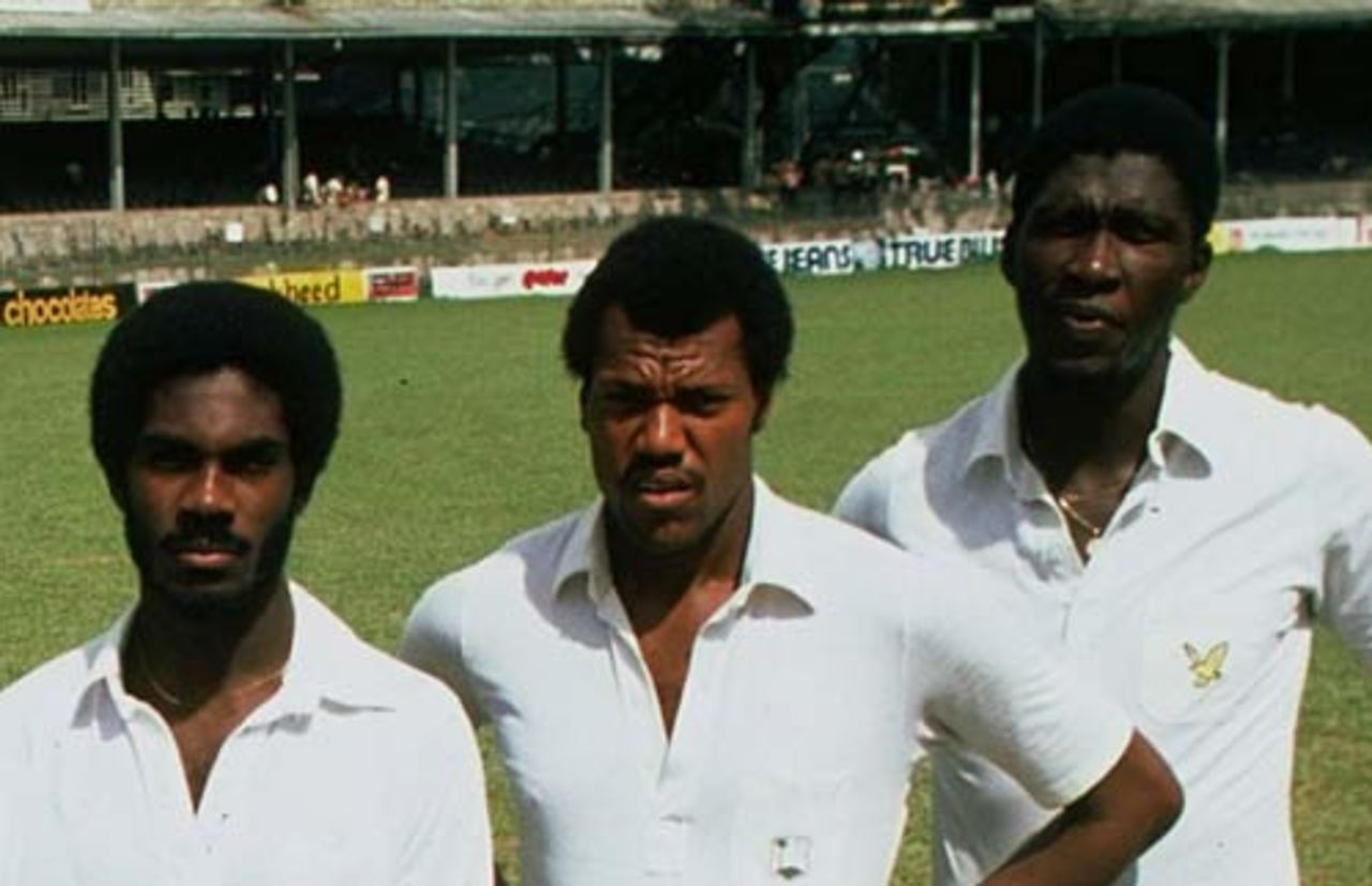 Michael Holding, Colin Croft and Joel Garner, Trinidad, February 1981