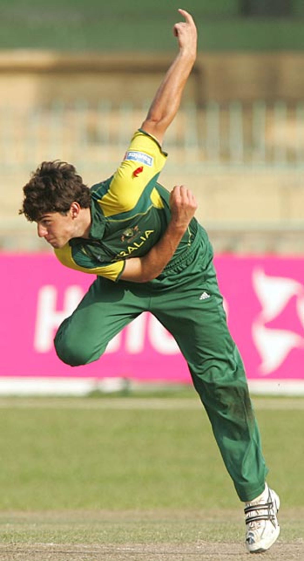 Moises Henriques bowling against Pakistan where he took 3 for 57, Australia v Pakistan, Under-19 World Cup semi-final., Colombo, February 17, 2006