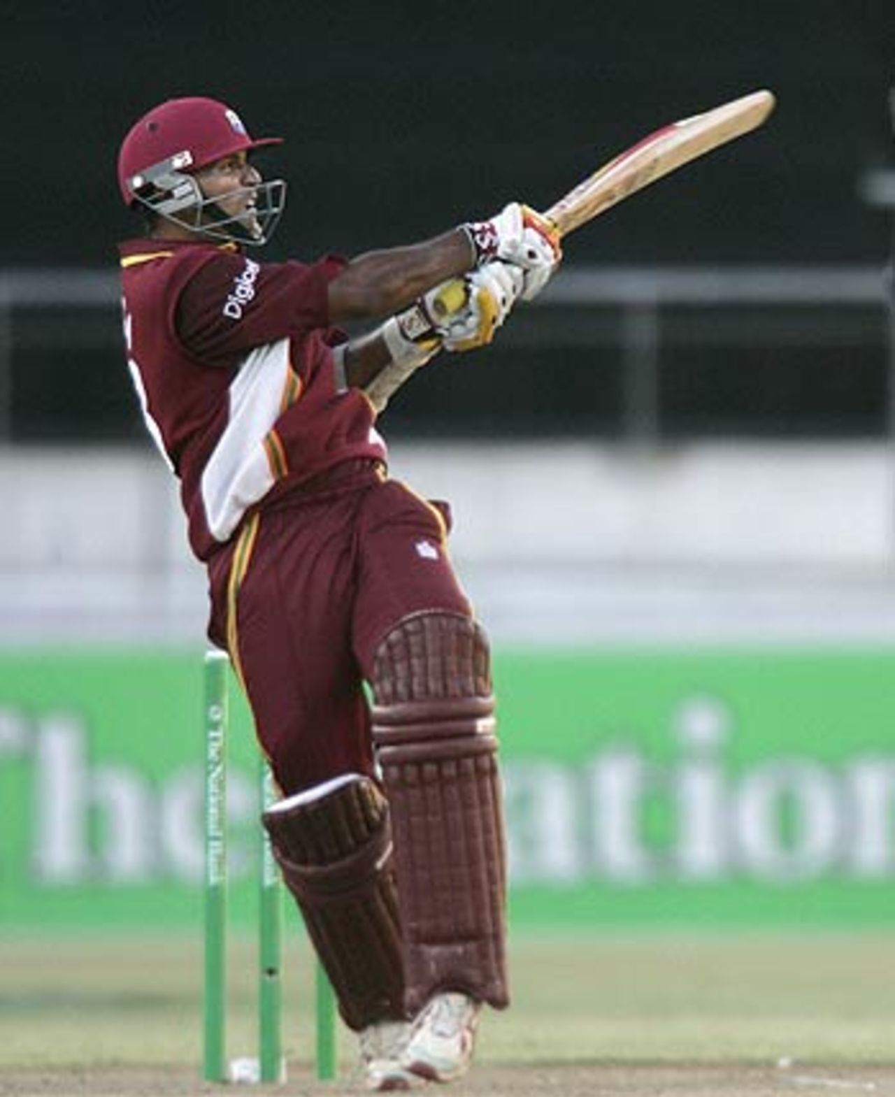 Daren Ganga pulls during his innings of 54, New Zealand v West Indies, 1st ODI, Wellington, February 18 2006