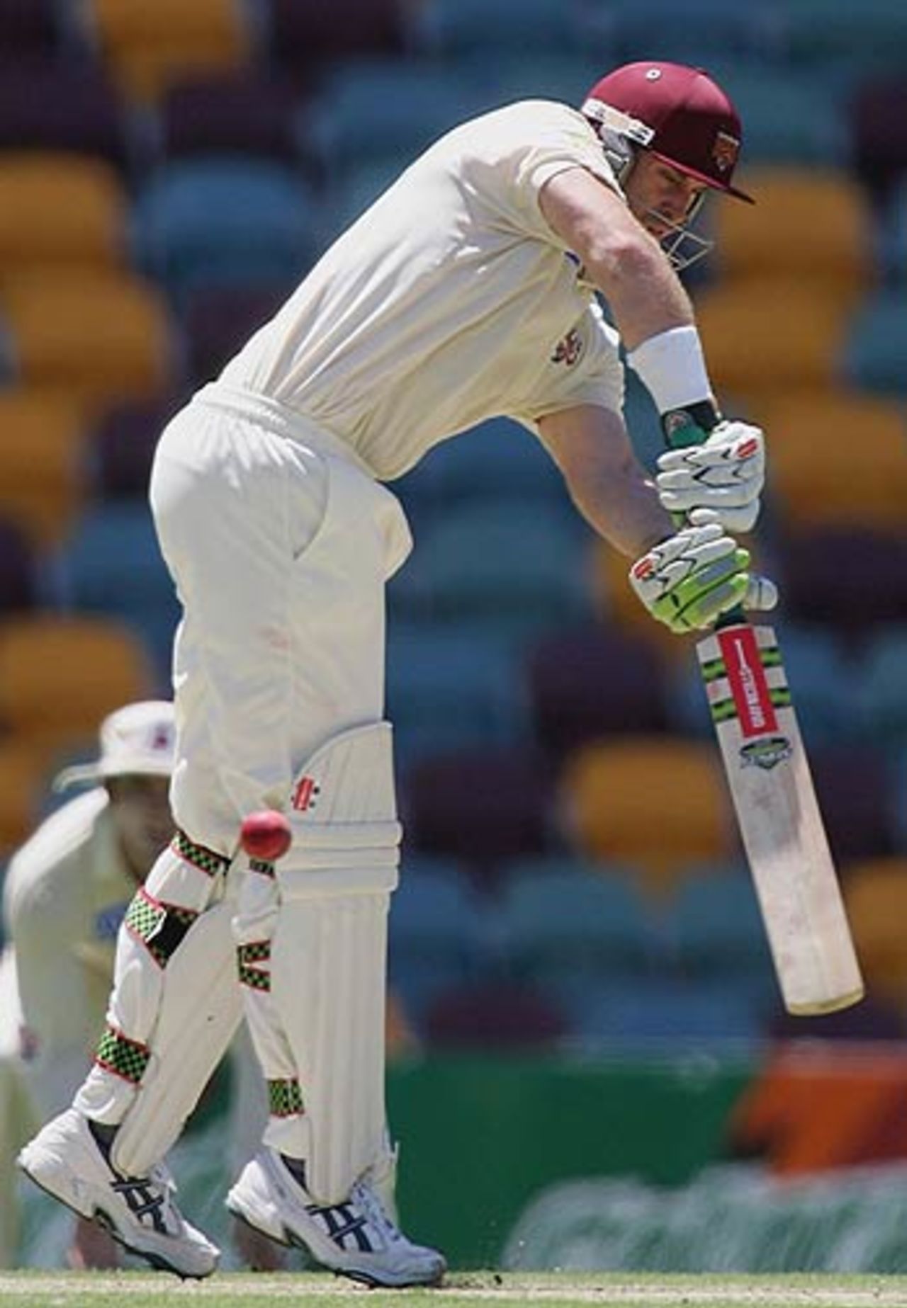 Matthew Hayden plays to leg during his innings of 32, Queensland v South Australia, Pura Cup, Brisbane, February 19, 2006