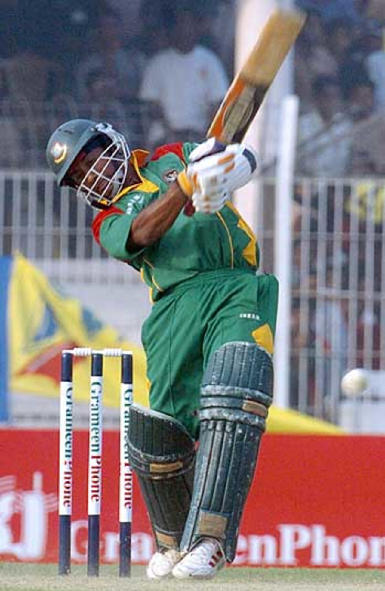 Mohammad Ashraful clobbers a four during his 51 in Bangladesh's historic win, Bangladesh v Sri Lanka, 2nd ODI, Bogra, February 22, 2006