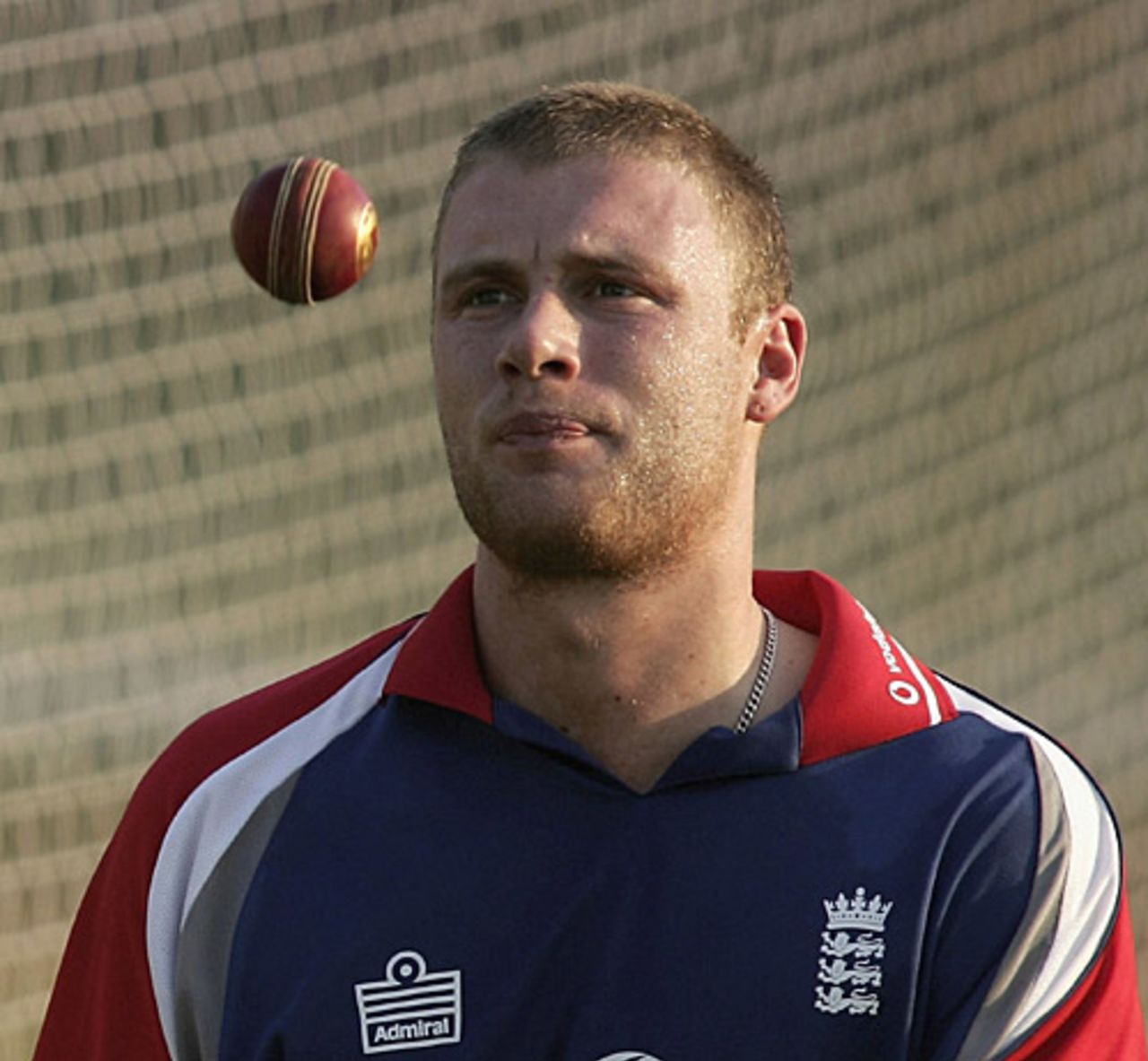 Andrew Flintoff contemplates the upcoming series, Baroda, February 22, 2006
