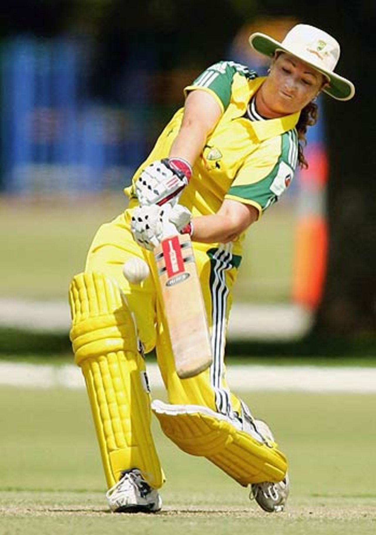 Karen Rolton drives on the offside, Australia Women v India Women, 1st ODI, Adelaide, February 25 2006