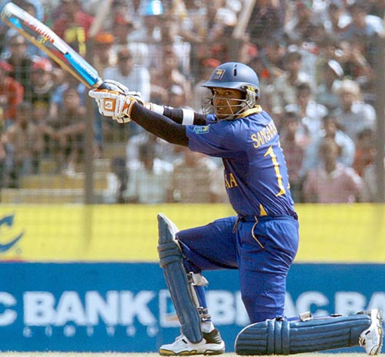 Kumar Sangakkara plays a neat drive through the offside, Bangladesh v Sri Lanka, 3rd ODI, Chittagong, February 25 2006
