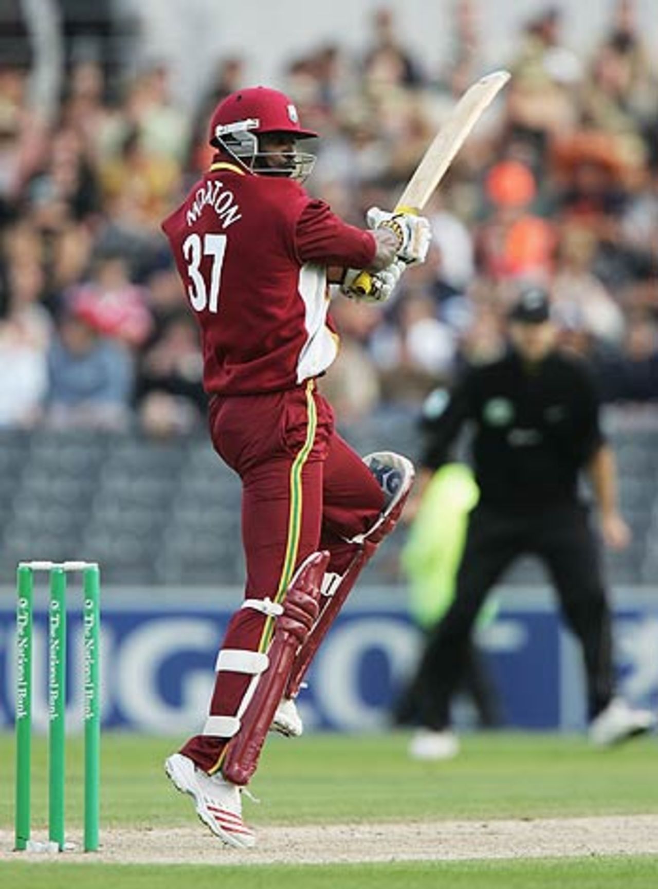 Runako Morton plays the square cut, New Zealand v West Indies, 3rd ODI, Christchurch, February 25 2006