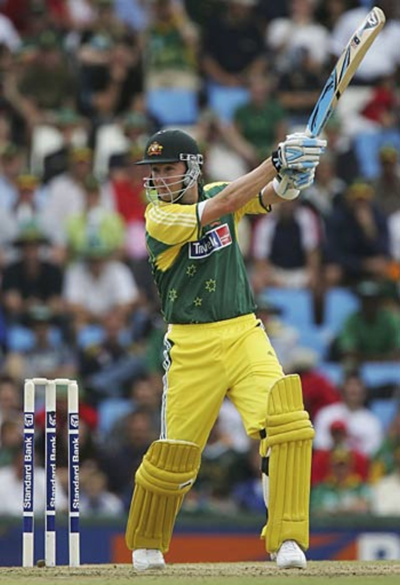 Michael Clarke cuts as Australia recover from a poor start in the opening ODI, South Africa v Australia, 1st ODI, Centurion Park, February 26, 2006