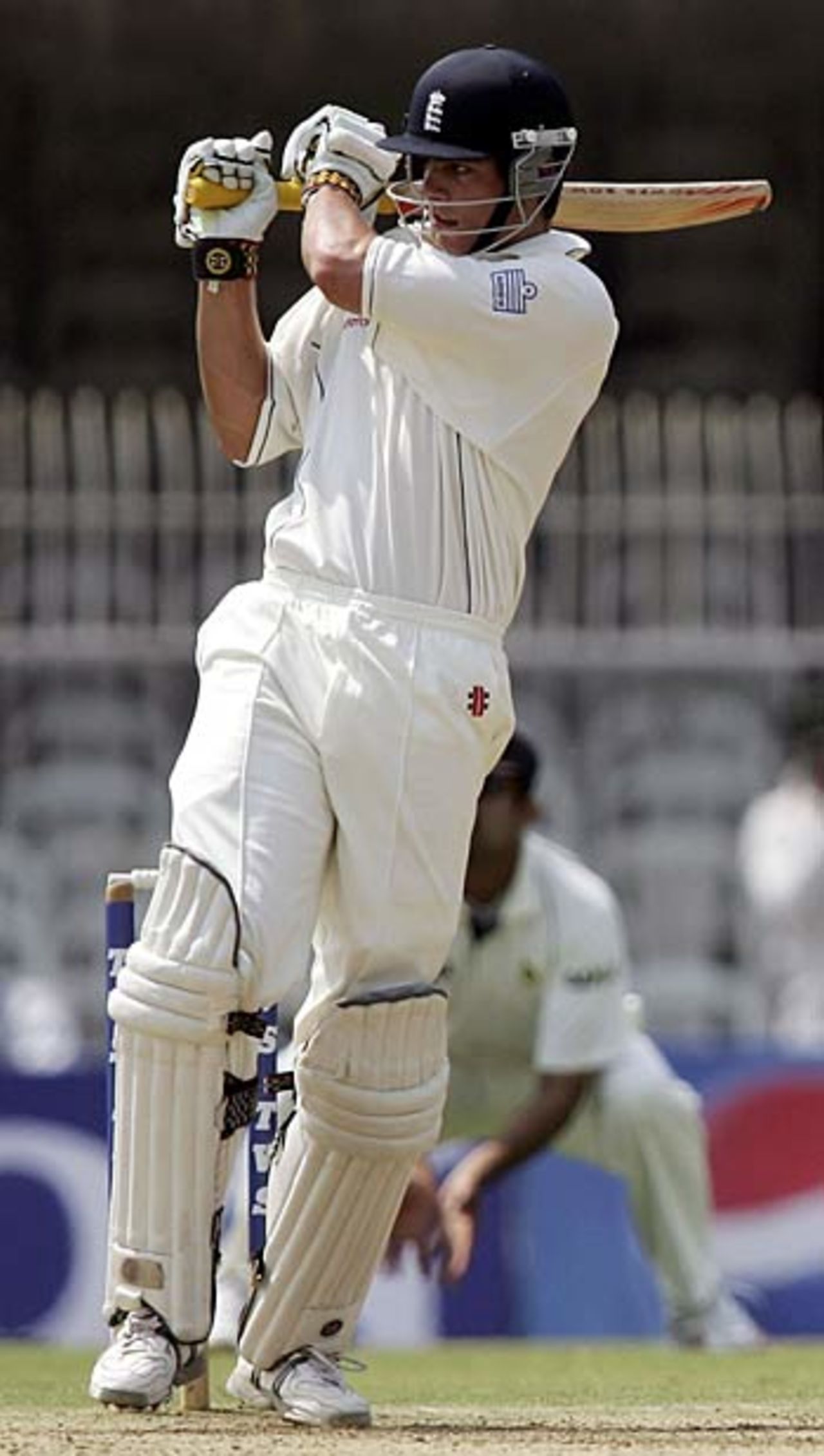 Alastair Cook on the attack, India v England, 1st Test, Nagpur, 1st day, March 1, 2006
