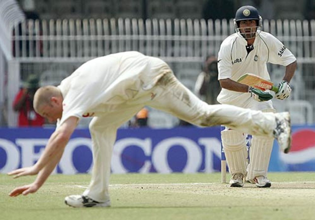 Mohammad Kaif hits it straight back, India v England, 1st Test, Nagpur, 3rd day, March 3 2006