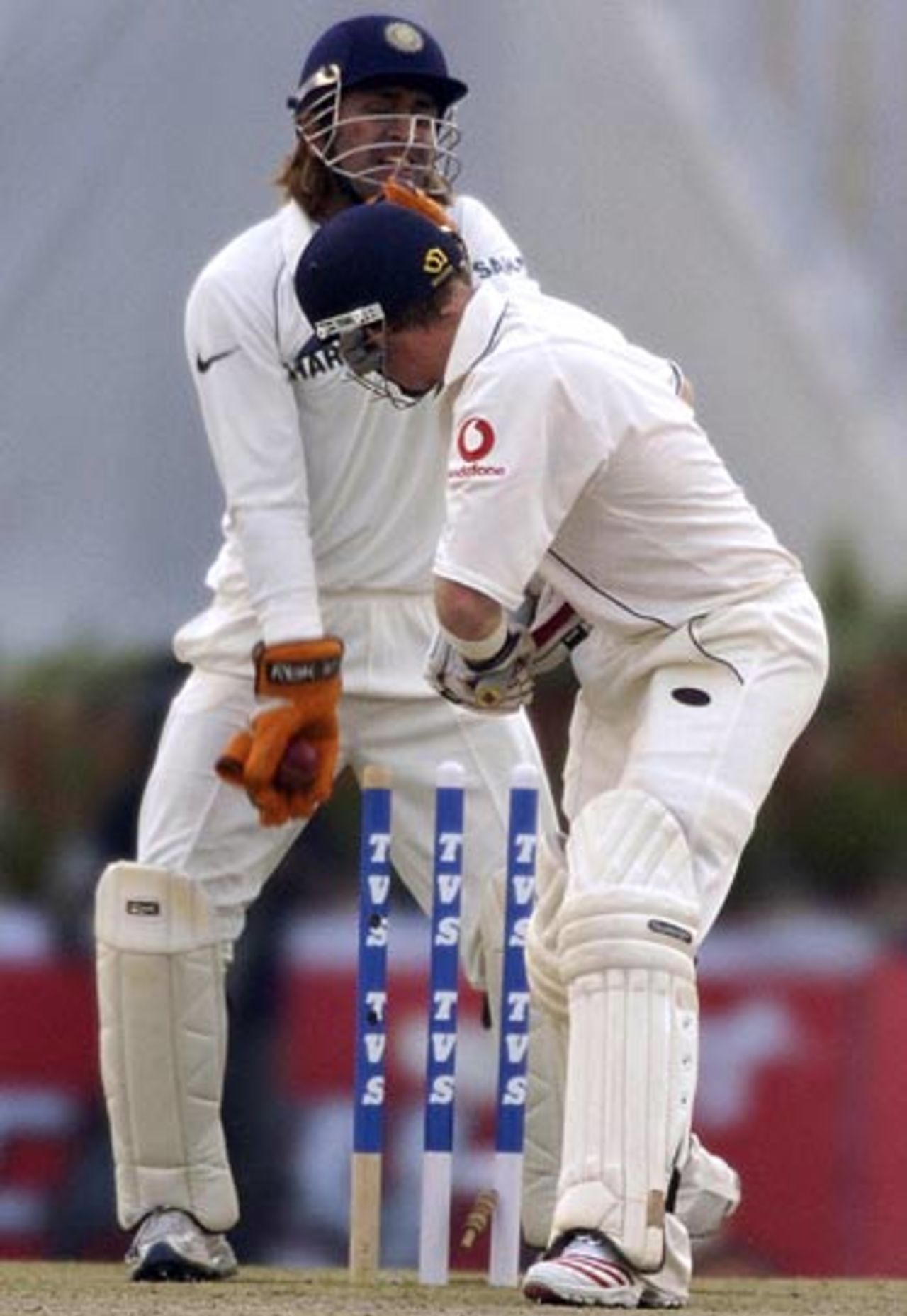 Ian Bell wishes he had used his bat against Anil Kumble when he his bowled without offering a shot , India v England, 2nd Test, Mohali, March 9, 2006