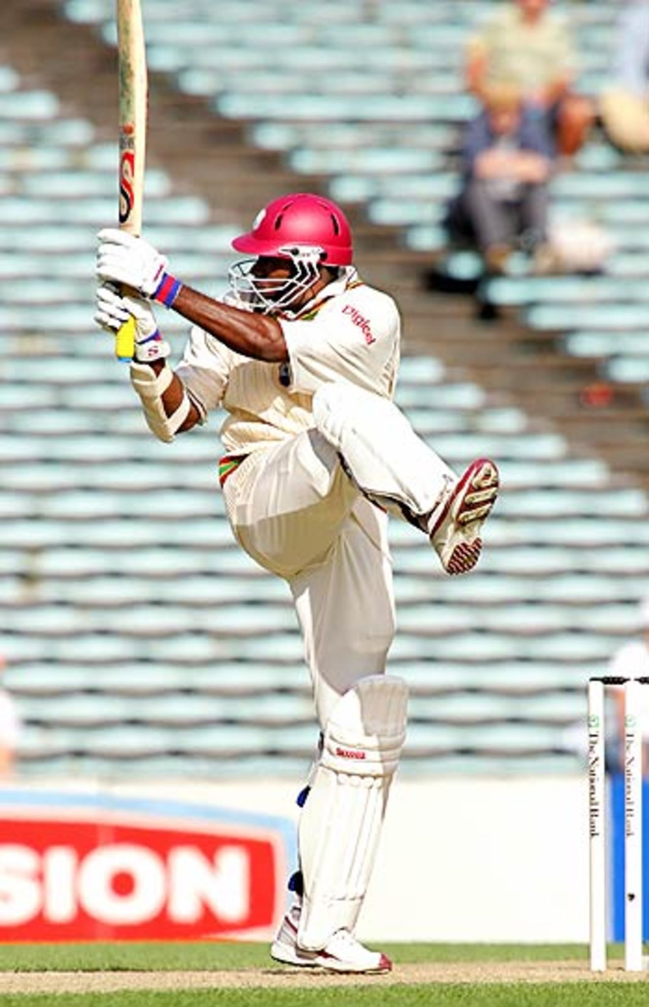 Chris Gayle stylishly puts one away to the legside, New Zealand v West Indies, 1st Test, Auckland, 3rd day, March 11 2006