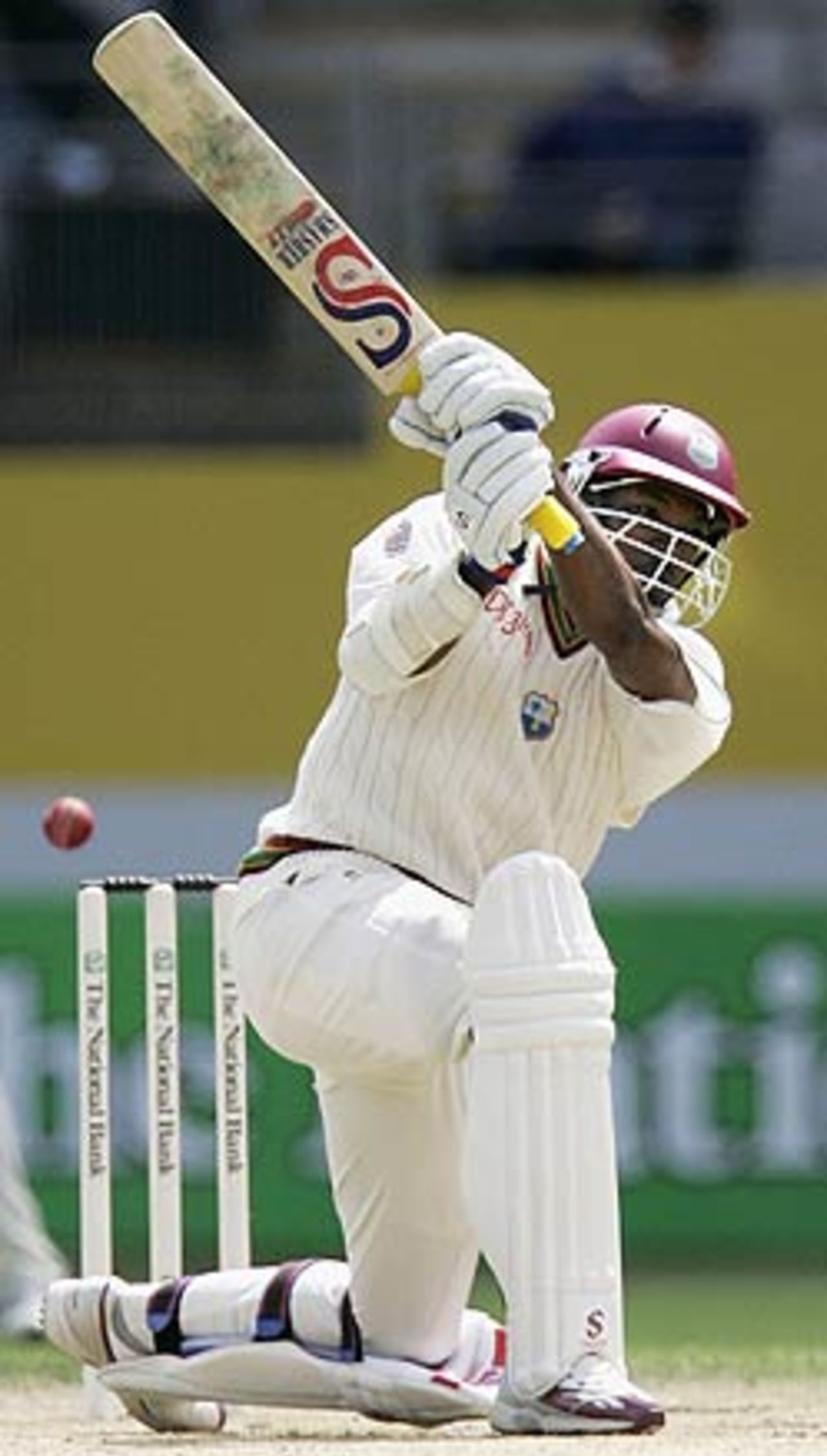 Chris Gayle creams another boundary to the off side, New Zealand v West Indies, 1st Test, Auckland, 4th day, March 12, 2006