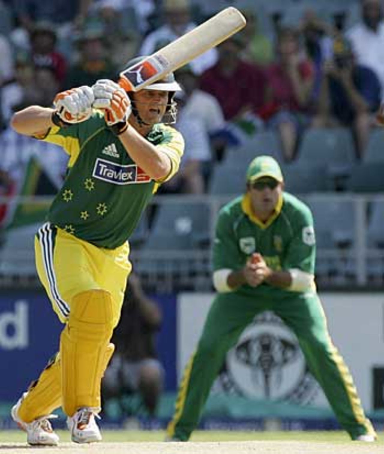 Adam Gilchrist ignited Australia's innings before falling to a stunning catch, South Africa v Australia, 5th ODI, Johannesburg, March 12, 2006