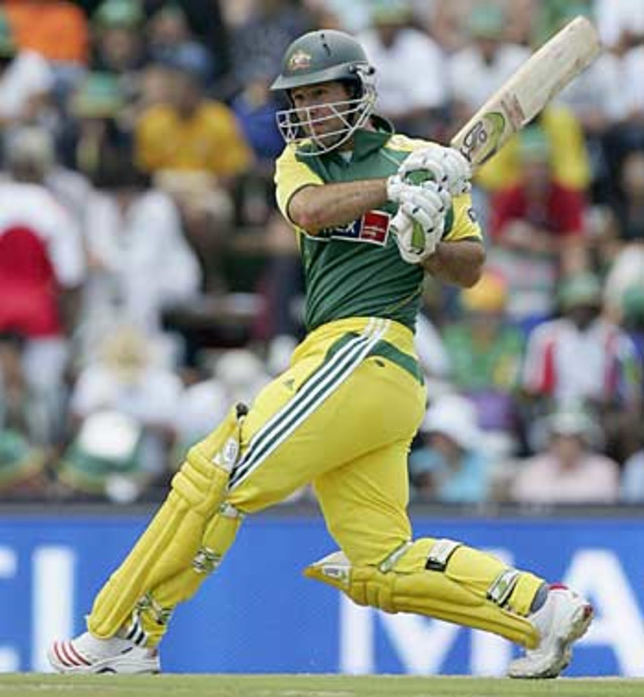 Ricky Ponting scythes one through the leg side, South Africa v Australia, 5th ODI, Johannesburg, March 12, 2006