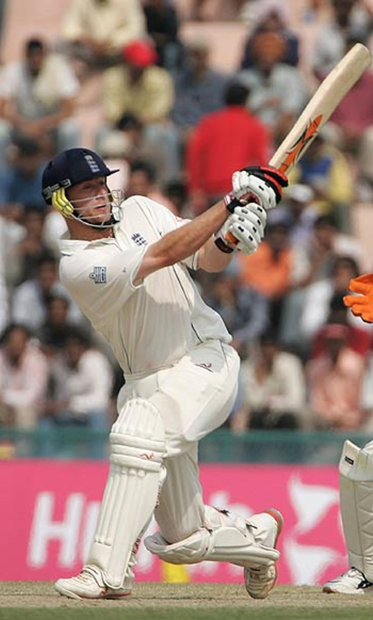 Andrew Flintoff puts one away, India v England, 2nd Test, Mohali, 5th day, March 13 2006