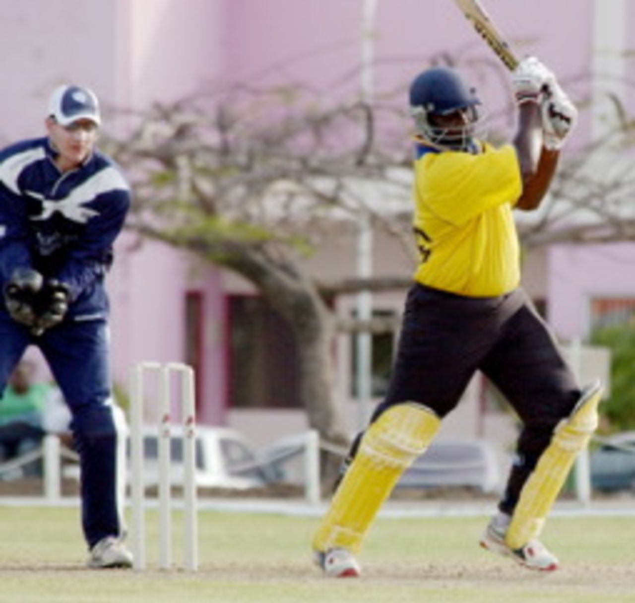 Shirley Clarke on his way to a hundred, University of the West Indies v Scotland, 3Ws Oval, Barbados, March 14, 2006