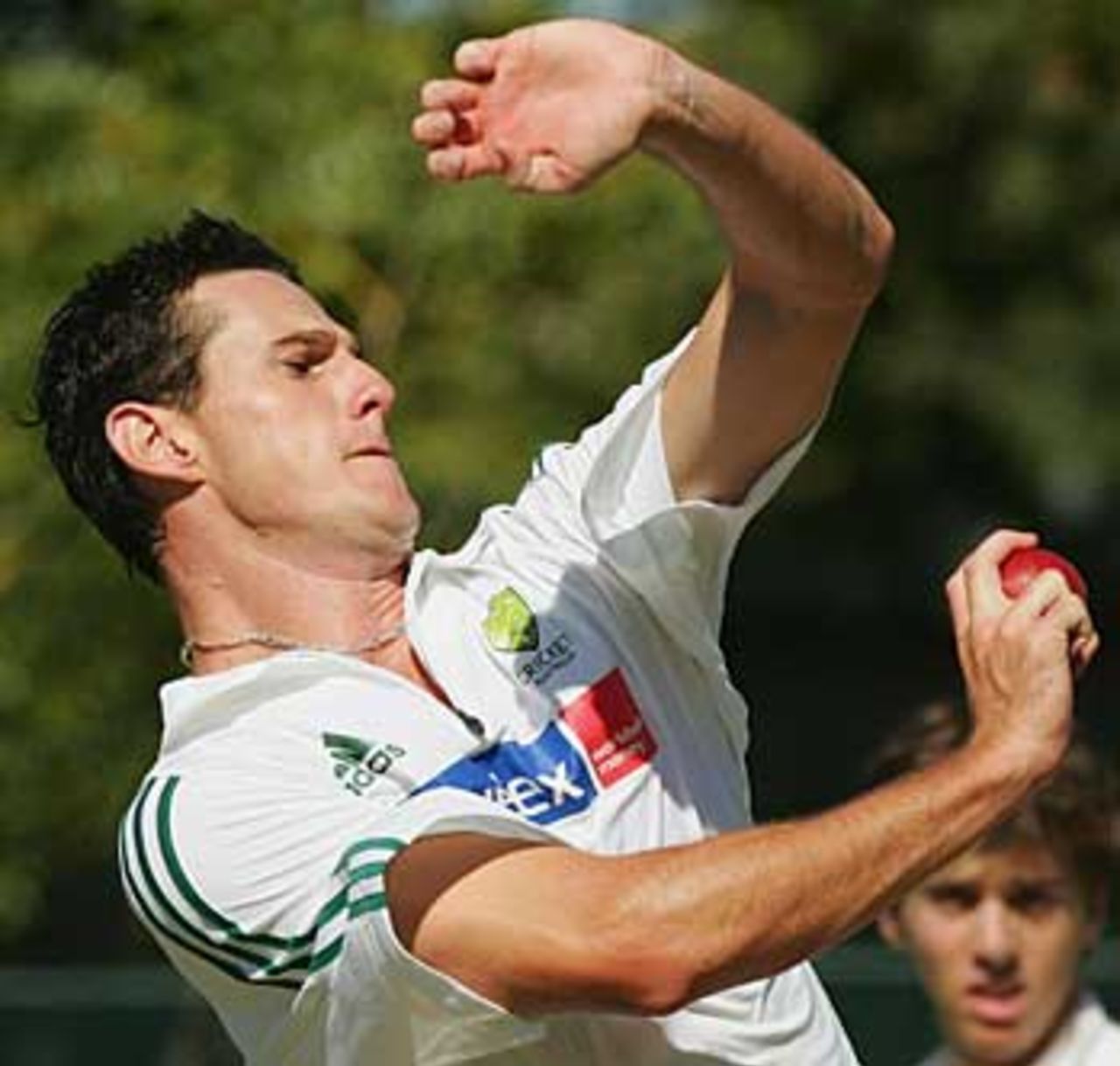 Shaun Tait approaches the crease during a net session at Newlands ahead of the first Test, South Africa v Australia, Cape Town, March 15, 2006