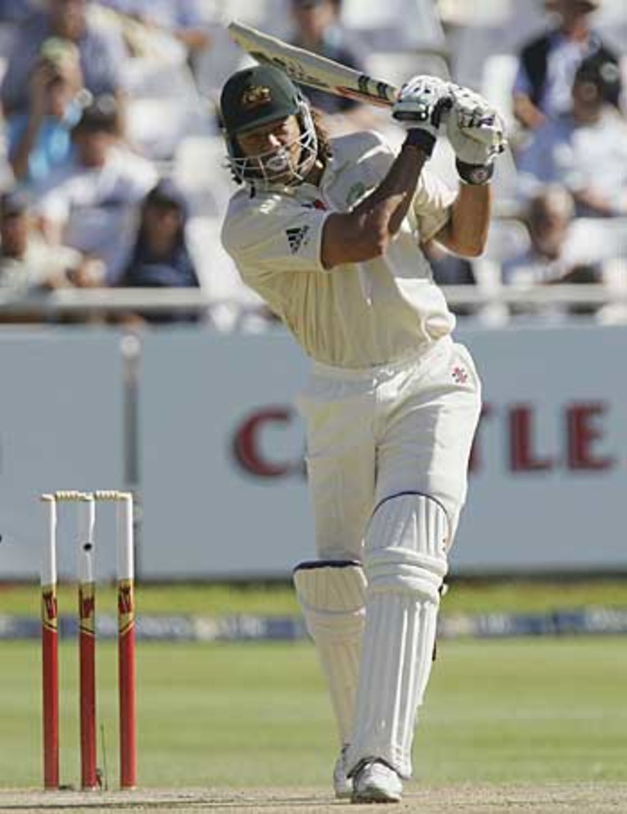 Andrew Symonds clobbers another boundary, South Africa v Australia, 1st Test, Cape Town, March 17, 2006