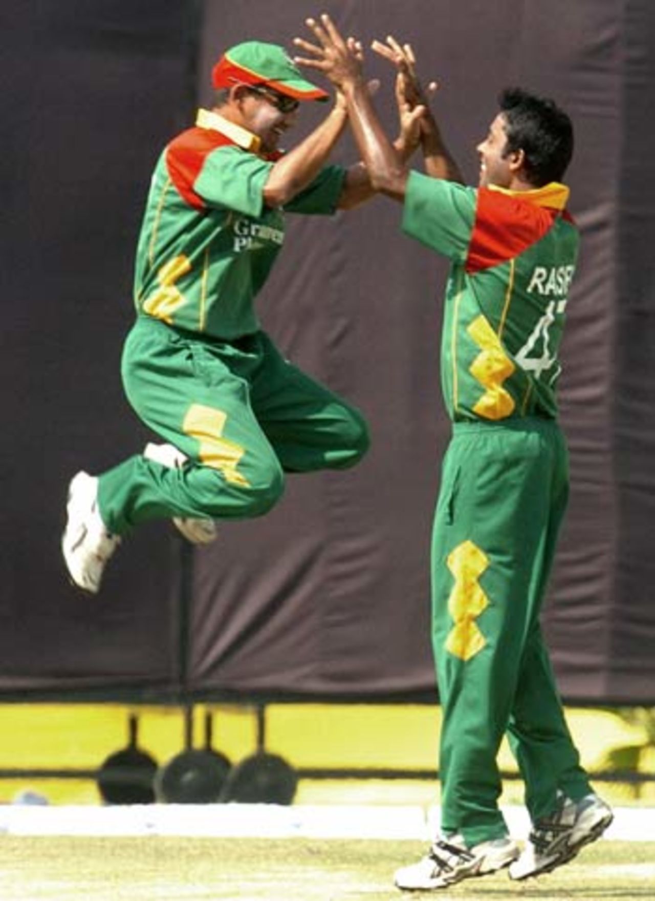 Syed Rasel celebrates another Kenyan wicket, Bangladesh v Kenya, 1st ODI, Bogra, March 17, 2006